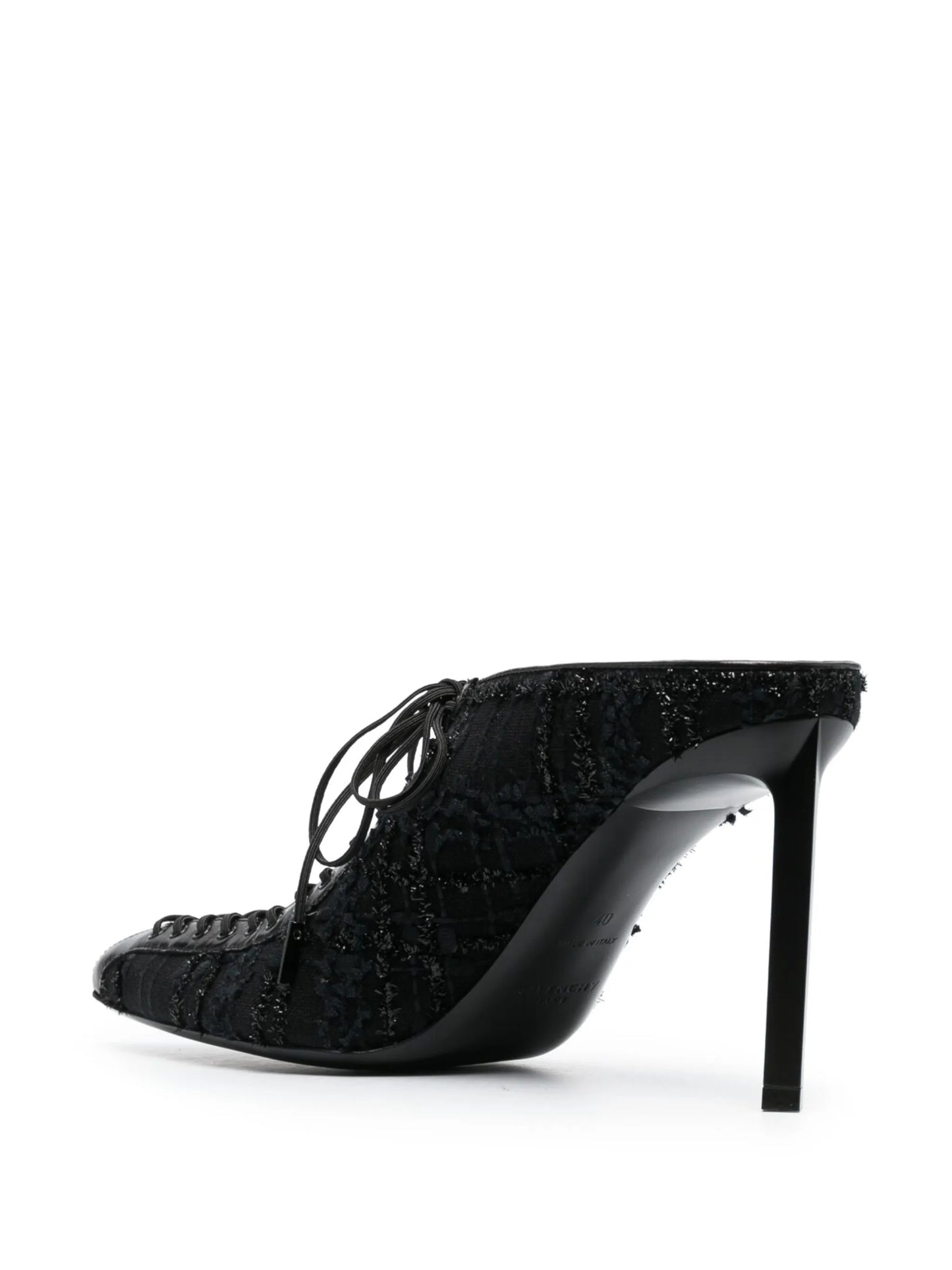 Show lace-up knitted pumps