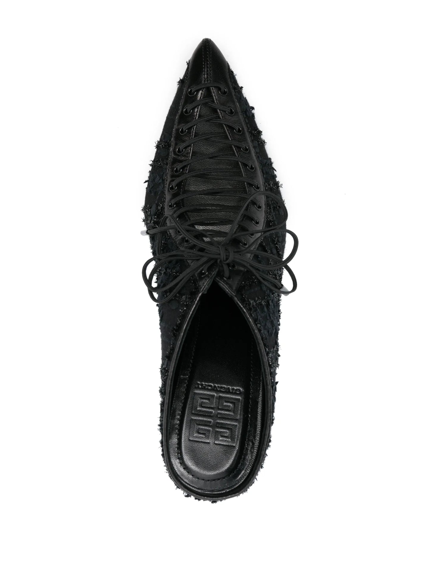 Show lace-up knitted pumps