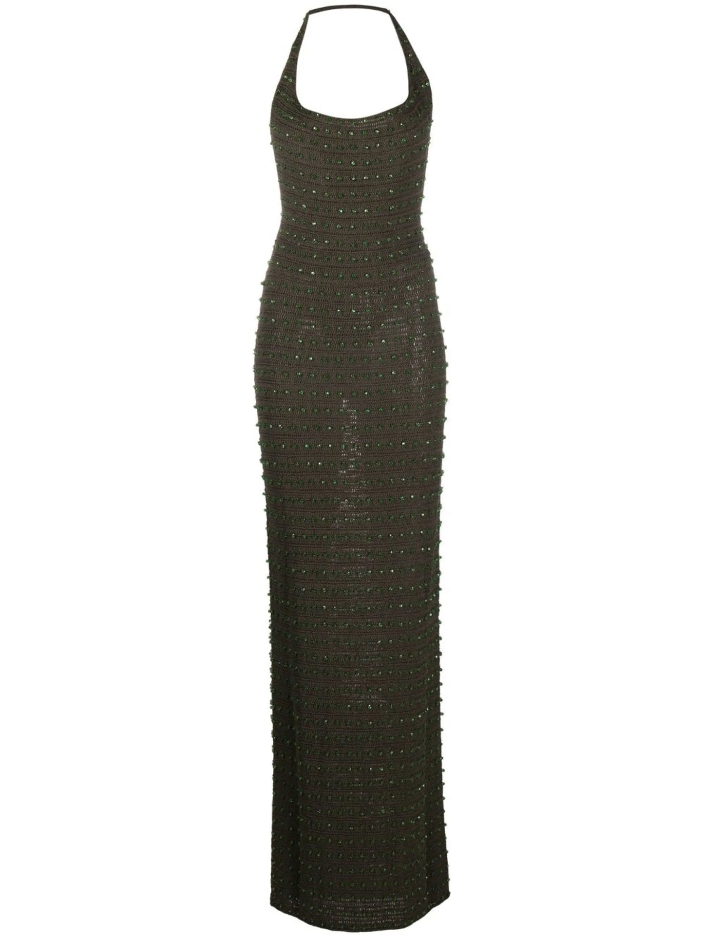 Erzu crochet crystal maxi dress