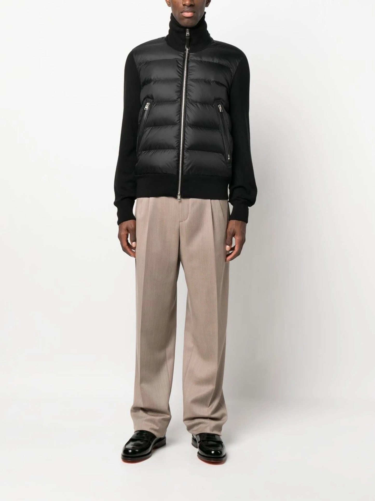 quilted zip-up jacket