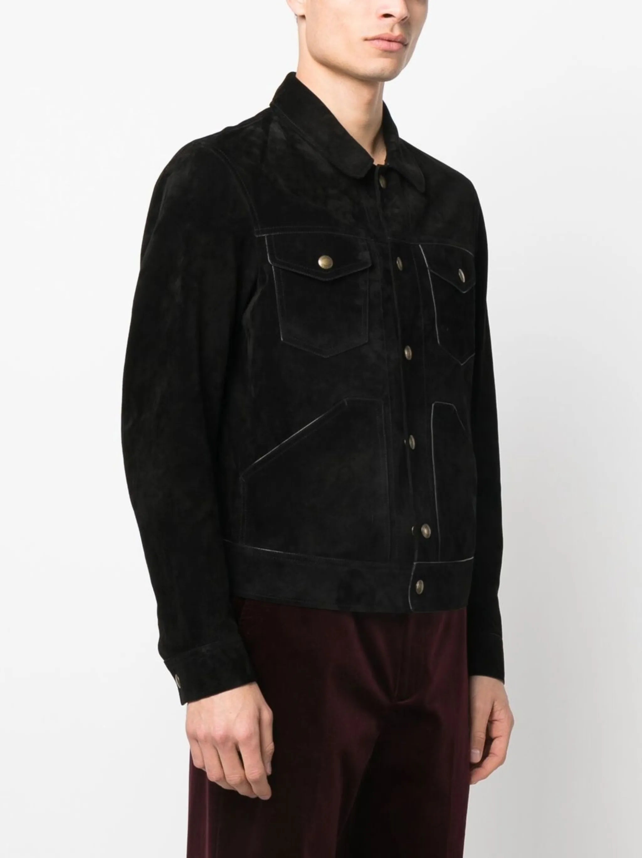 four-pocket suede western jacket