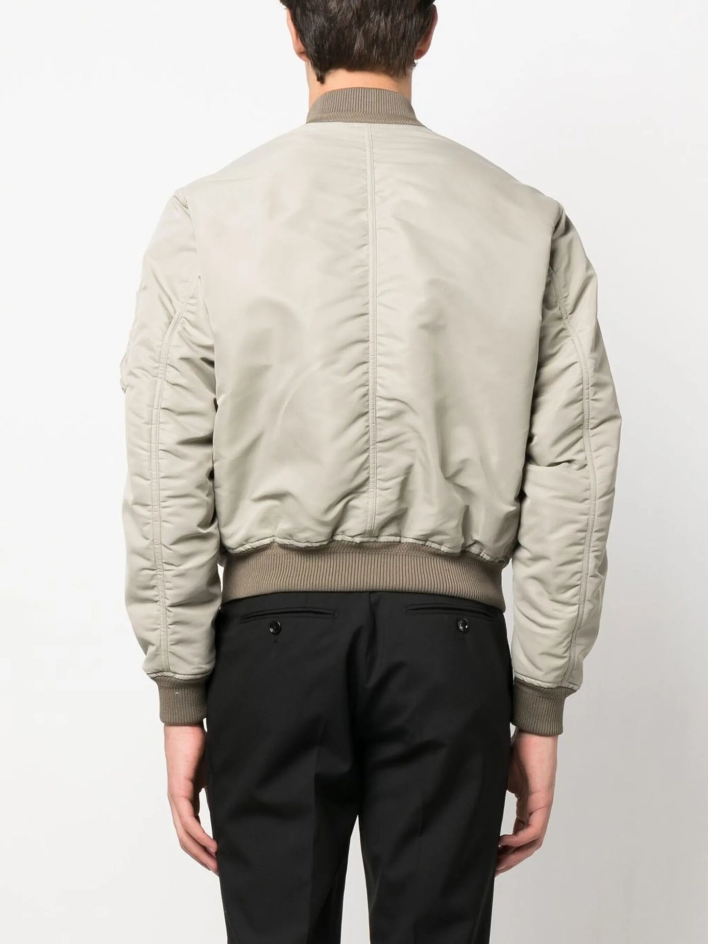 contrast-trim bomber jacket