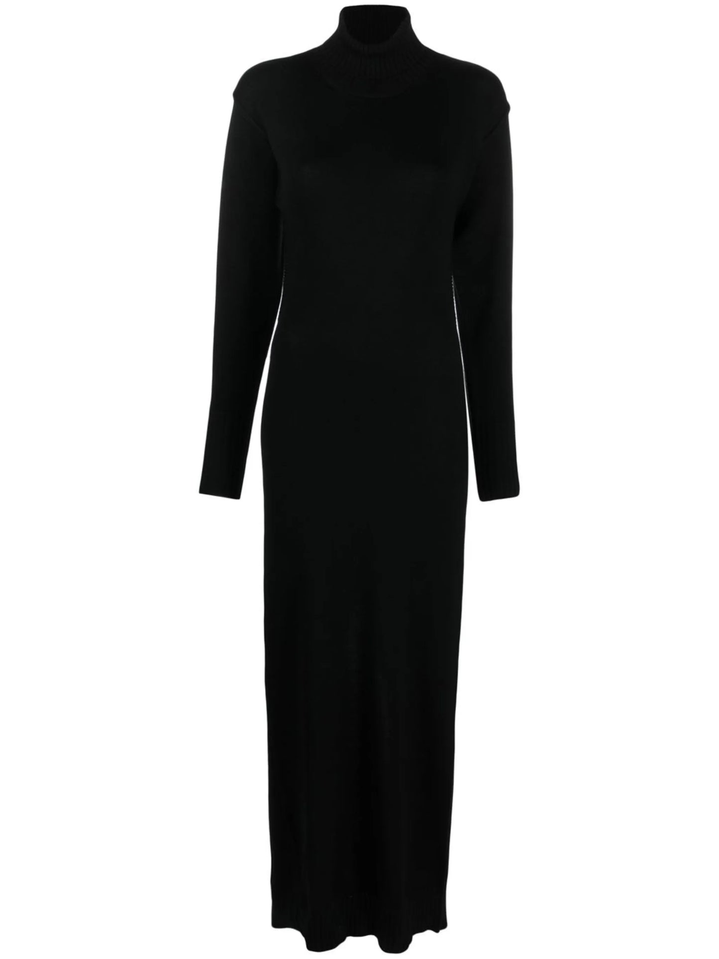 backless long-sleeved maxi dress