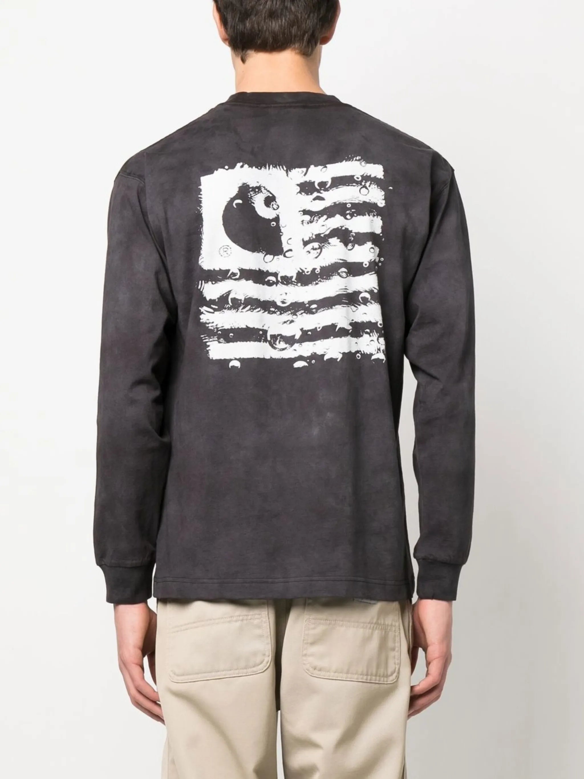 graphic-print long-sleeved T-shirt