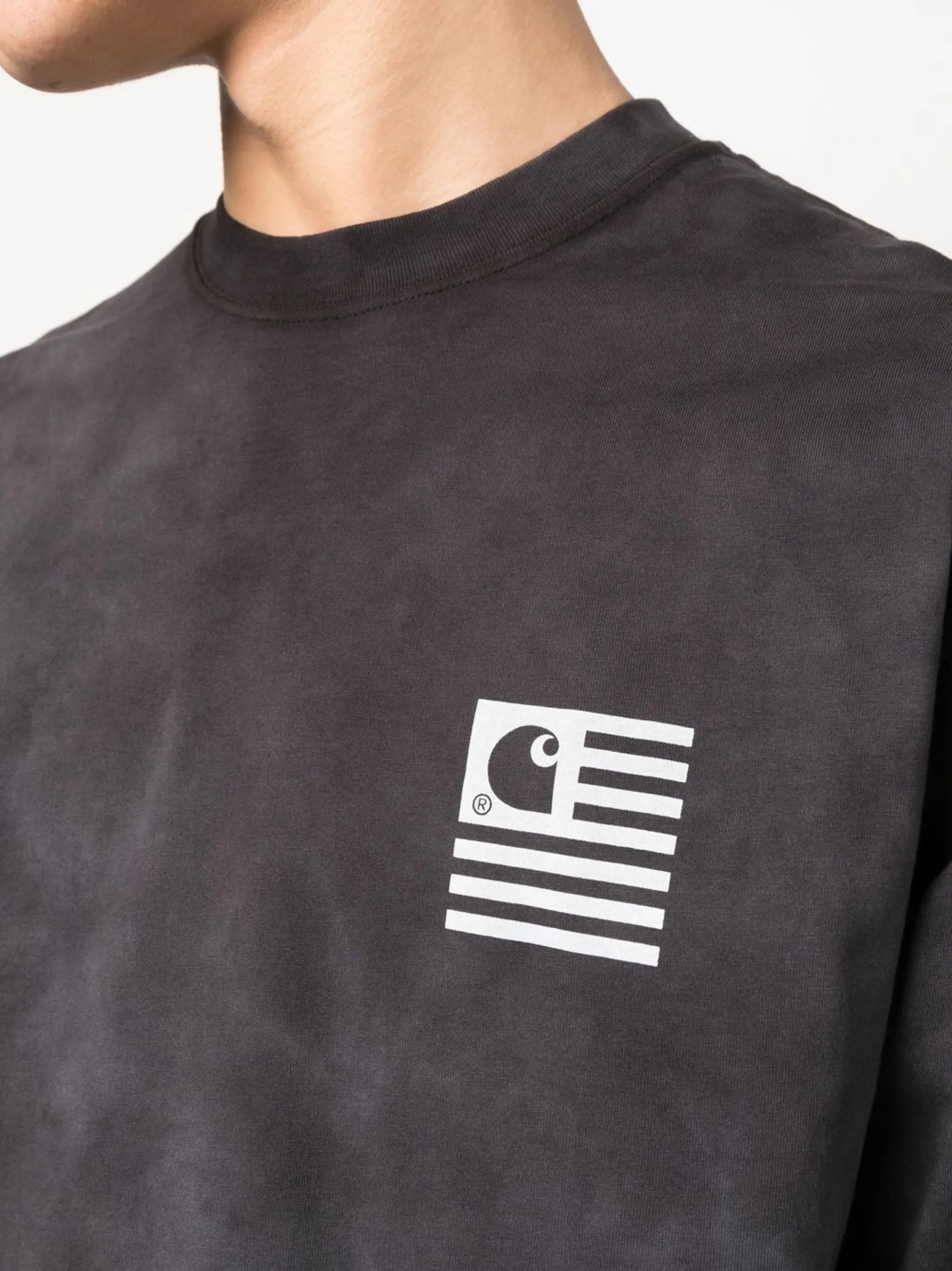 graphic-print long-sleeved T-shirt