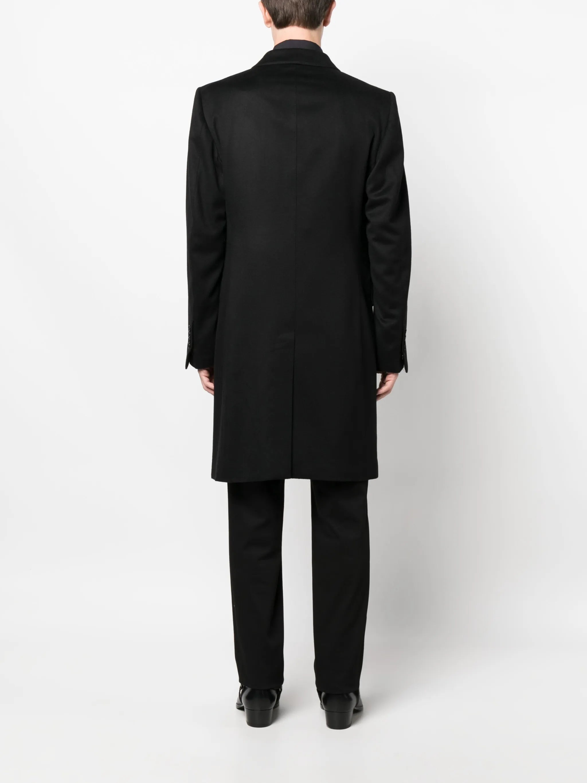 single-breasted cashmere coat