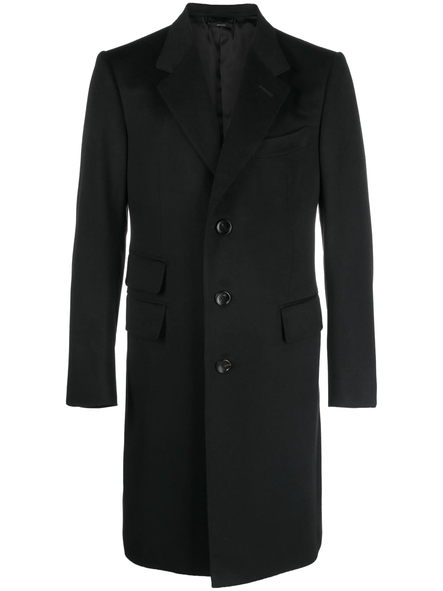 single-breasted cashmere coat