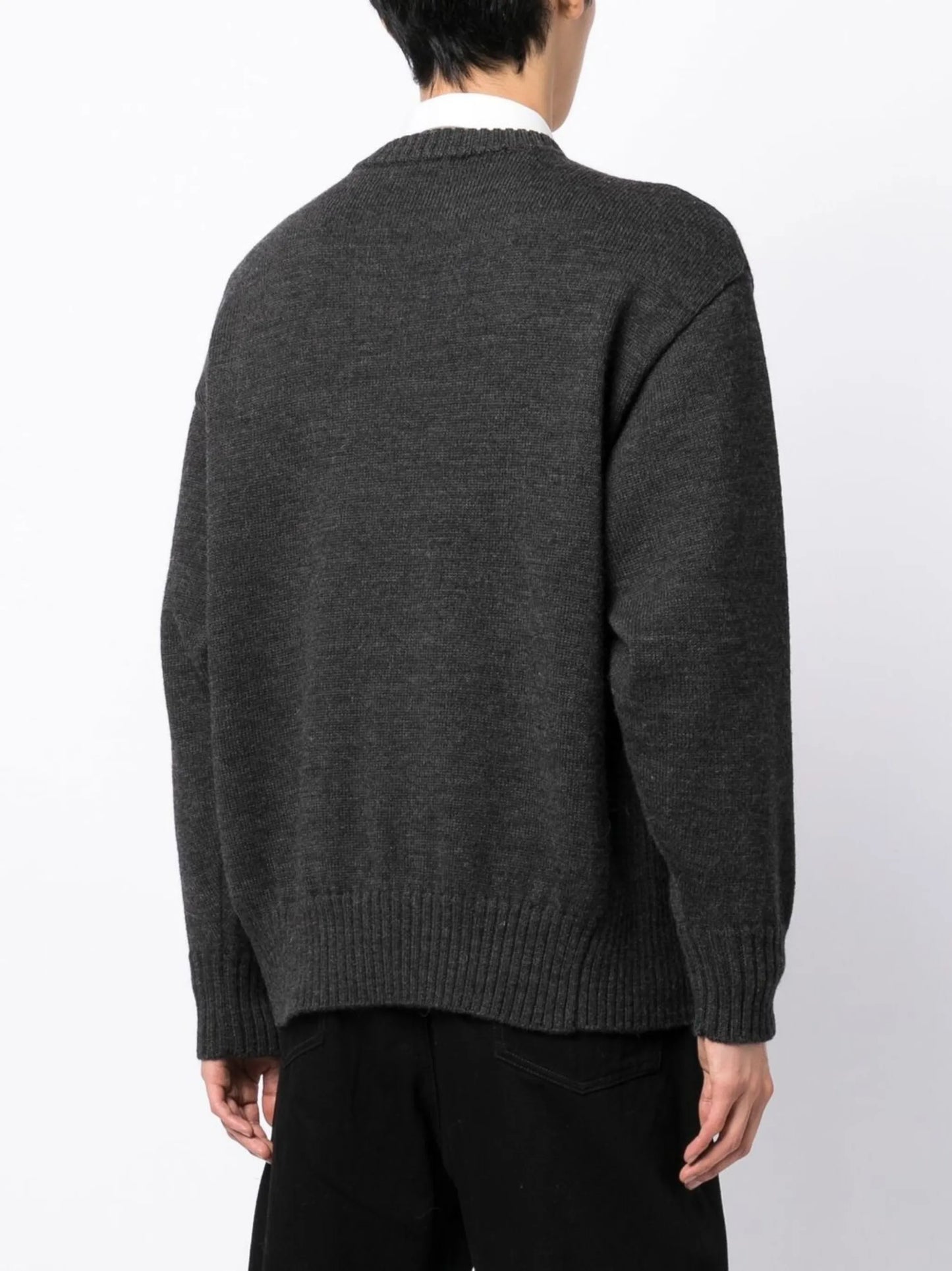slogan-print wool jumper