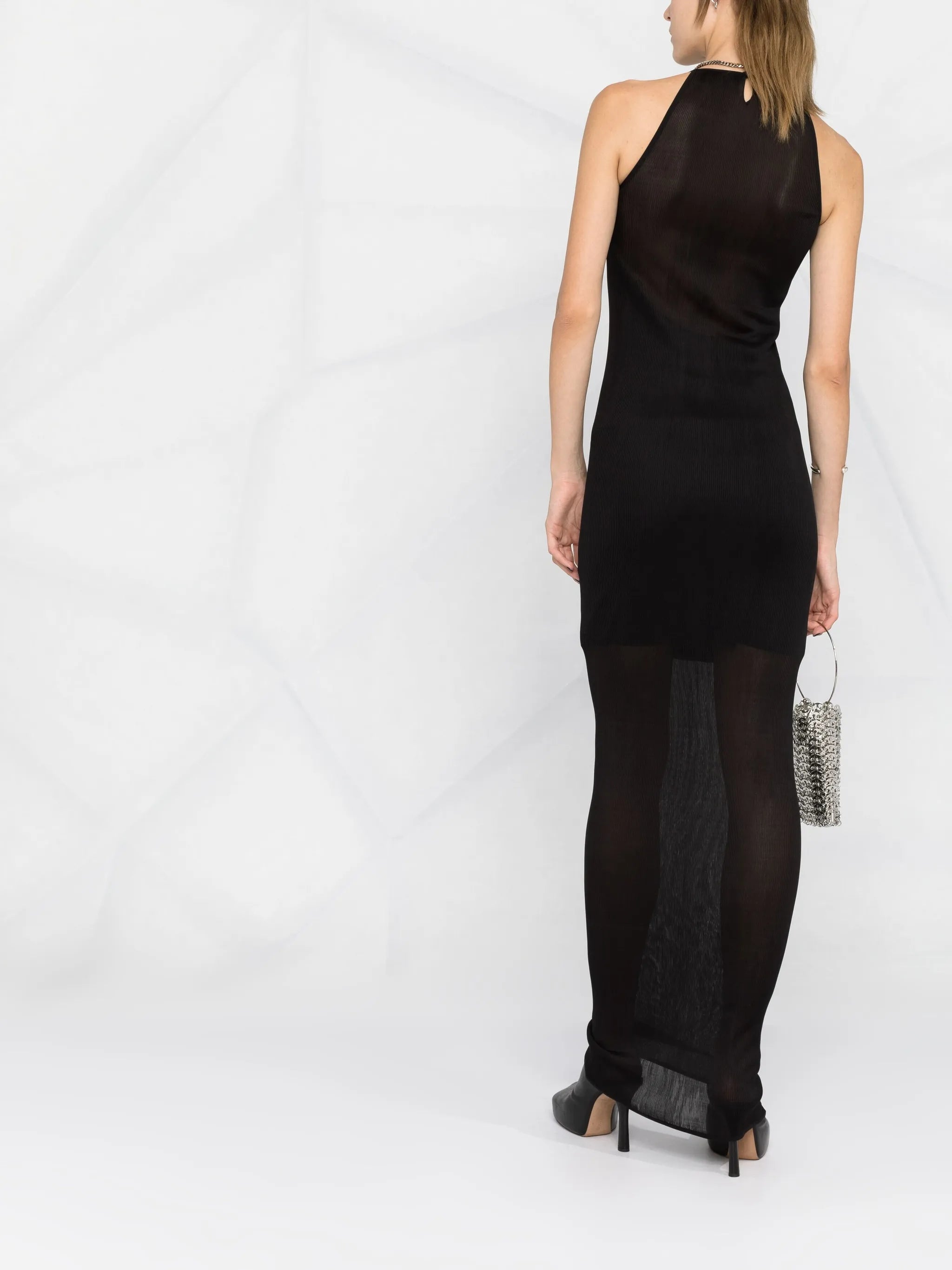 ribbed-knit sleeveless dress