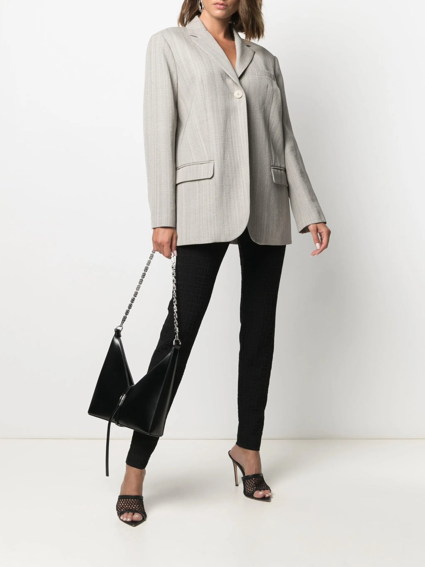 high-waist monogram-jacquard leggings
