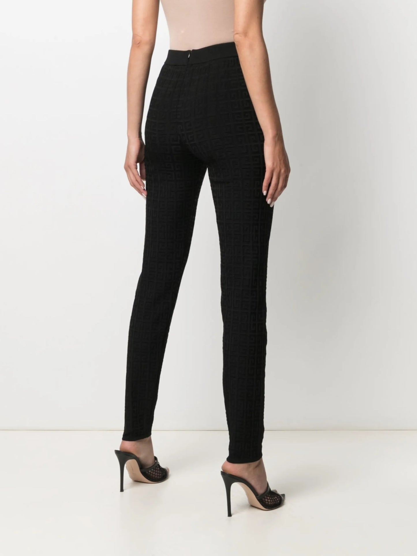 high-waist monogram-jacquard leggings