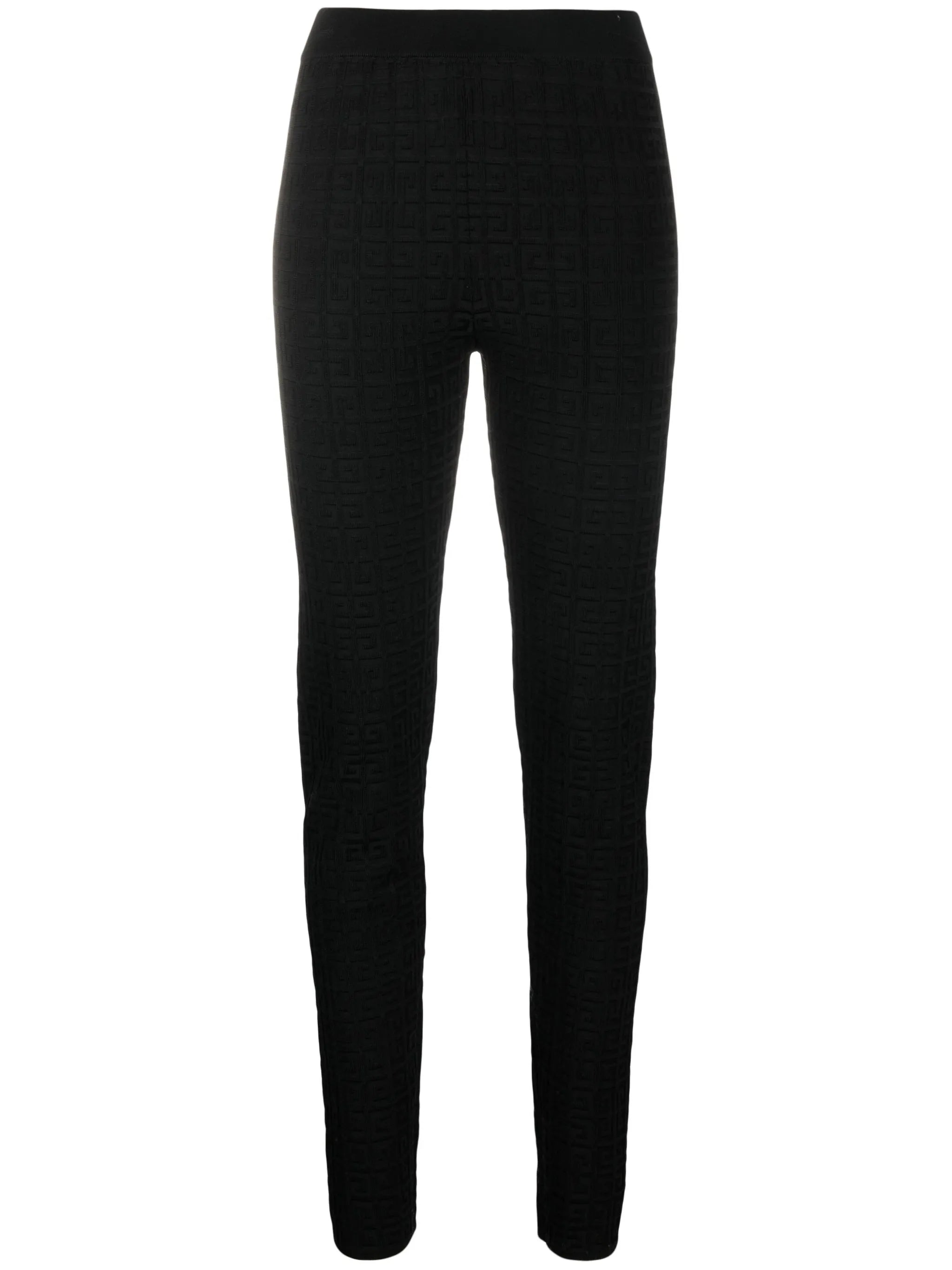 high-waist monogram-jacquard leggings