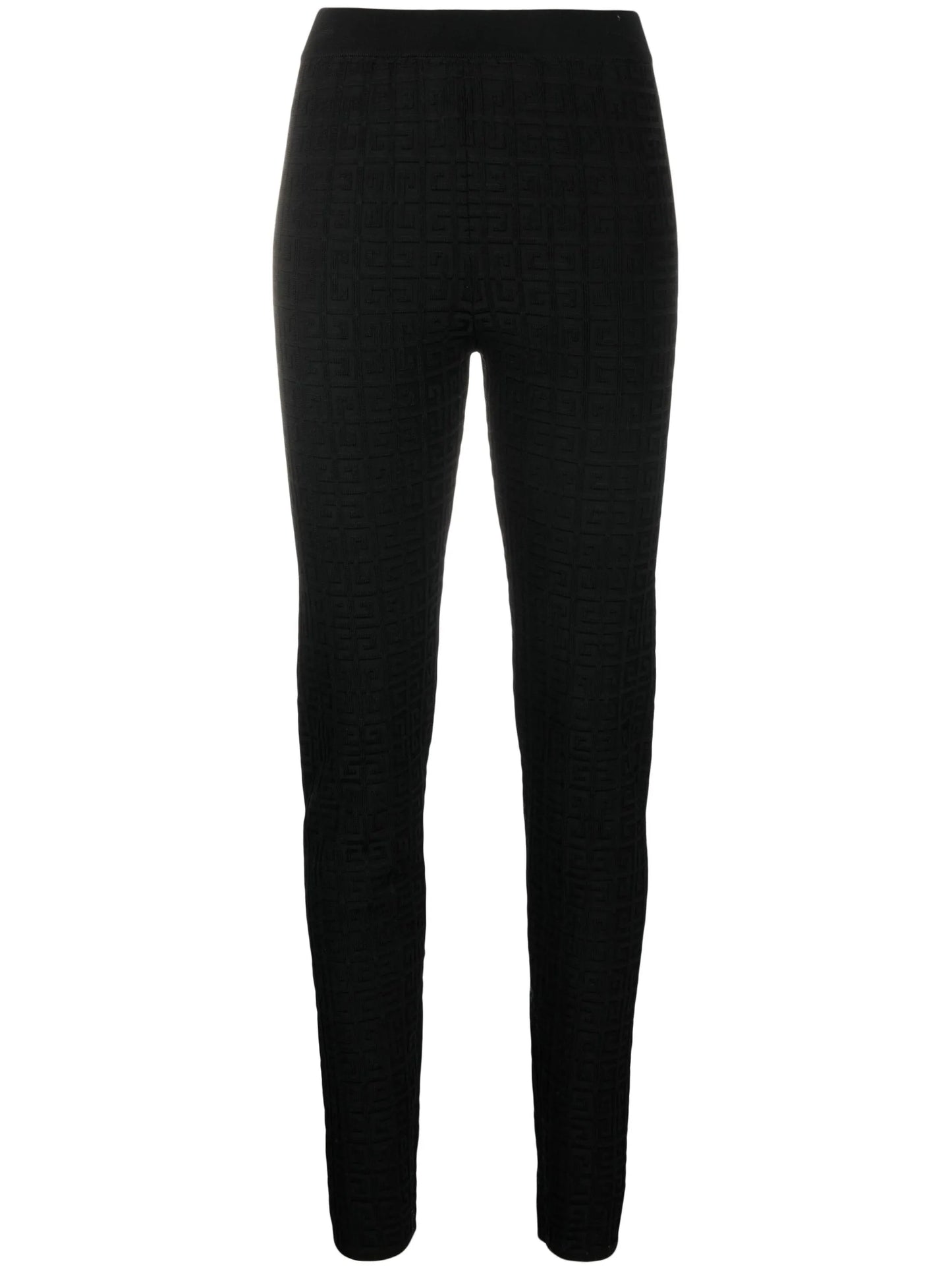 high-waist monogram-jacquard leggings