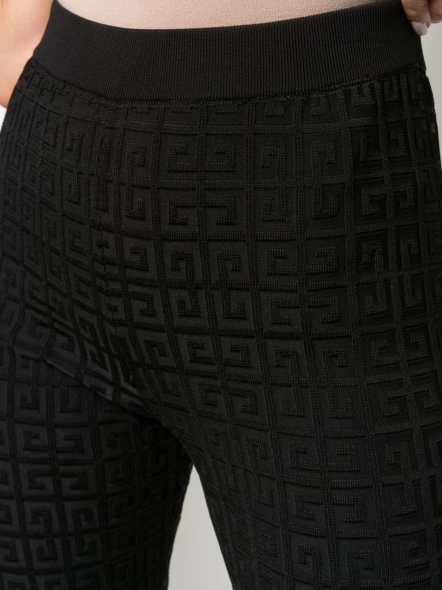 high-waist monogram-jacquard leggings