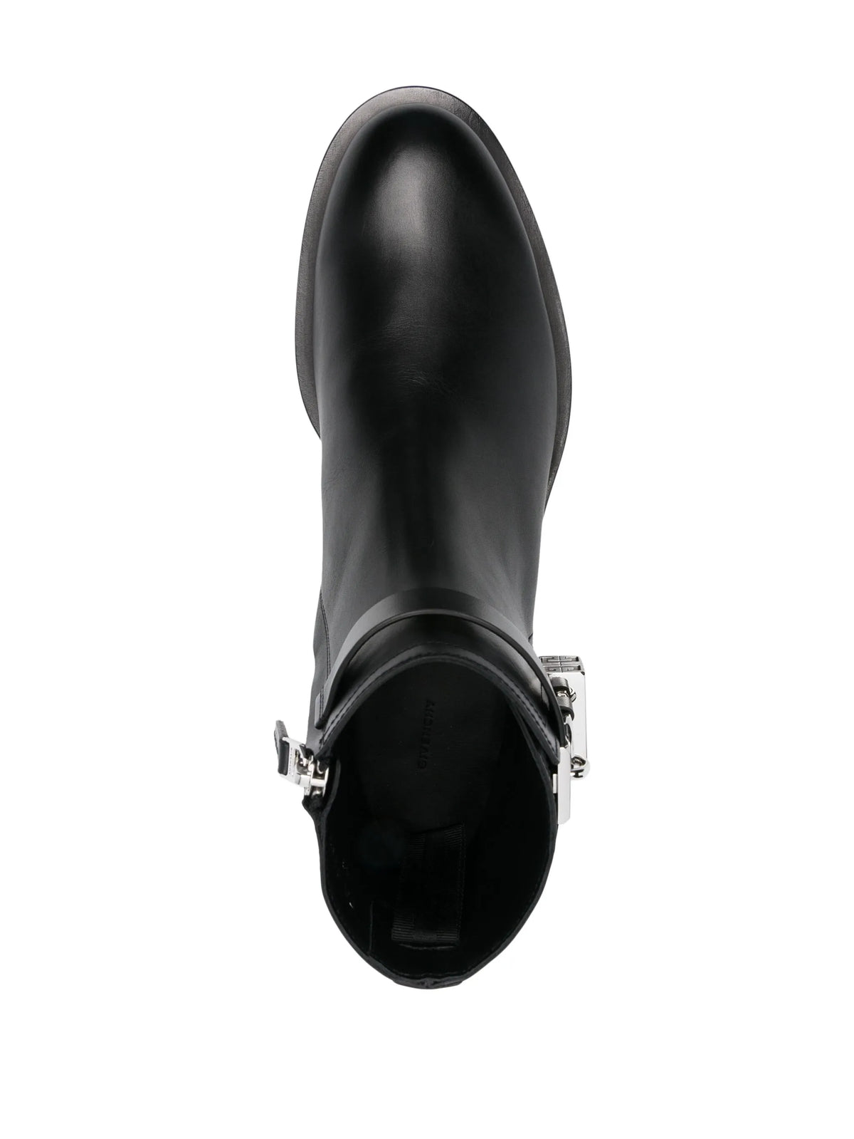 Lock leather ankle boots