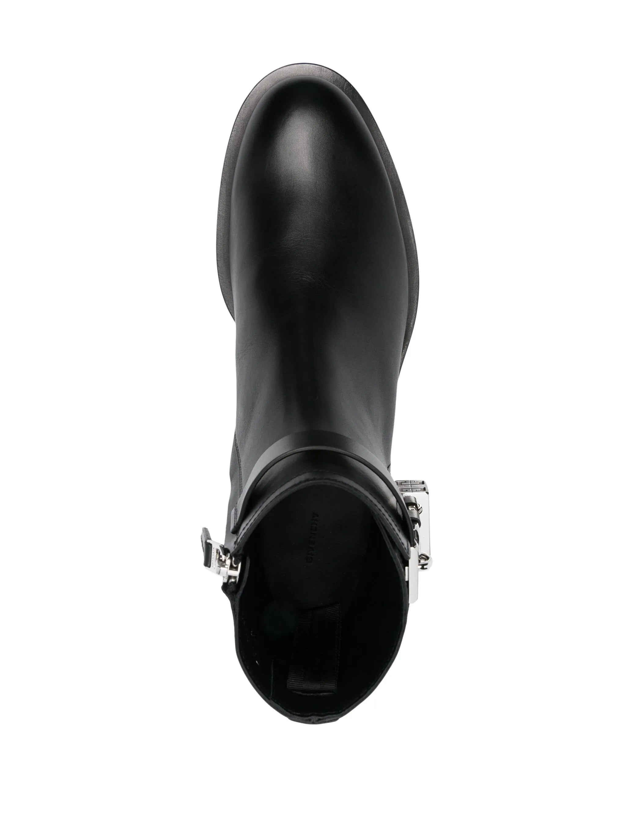 Lock leather ankle boots