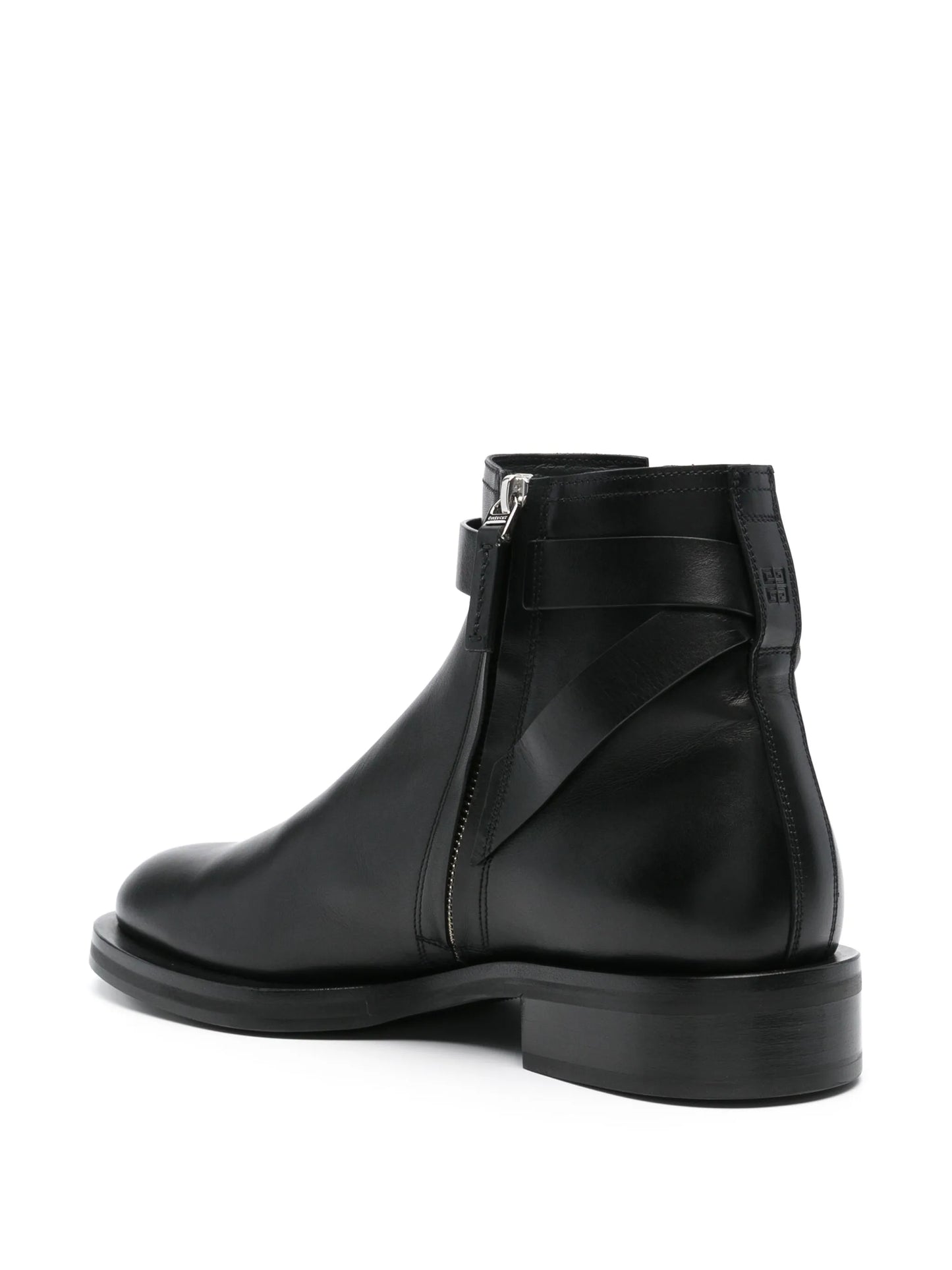 Lock leather ankle boots