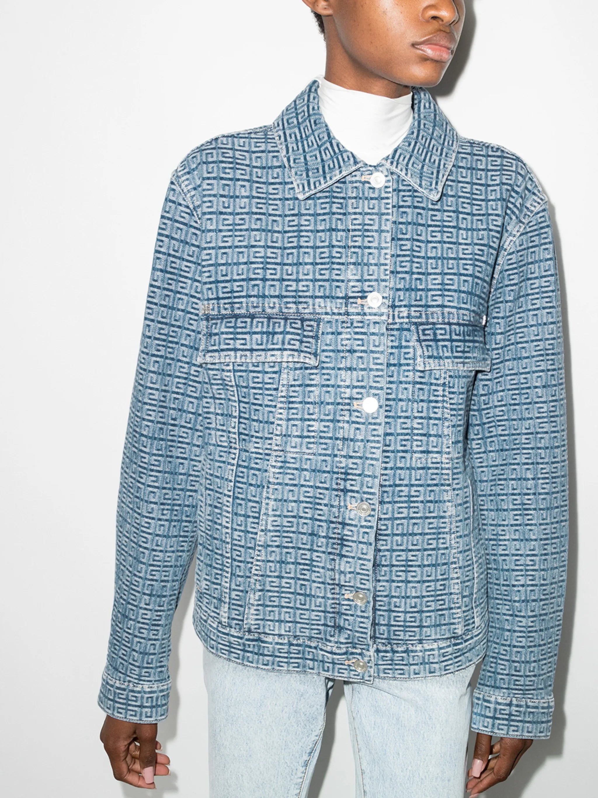 4G jacquard denim jacket