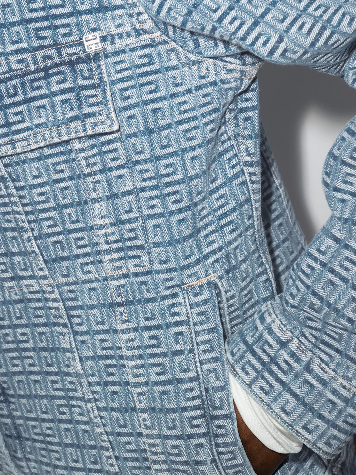 4G jacquard denim jacket