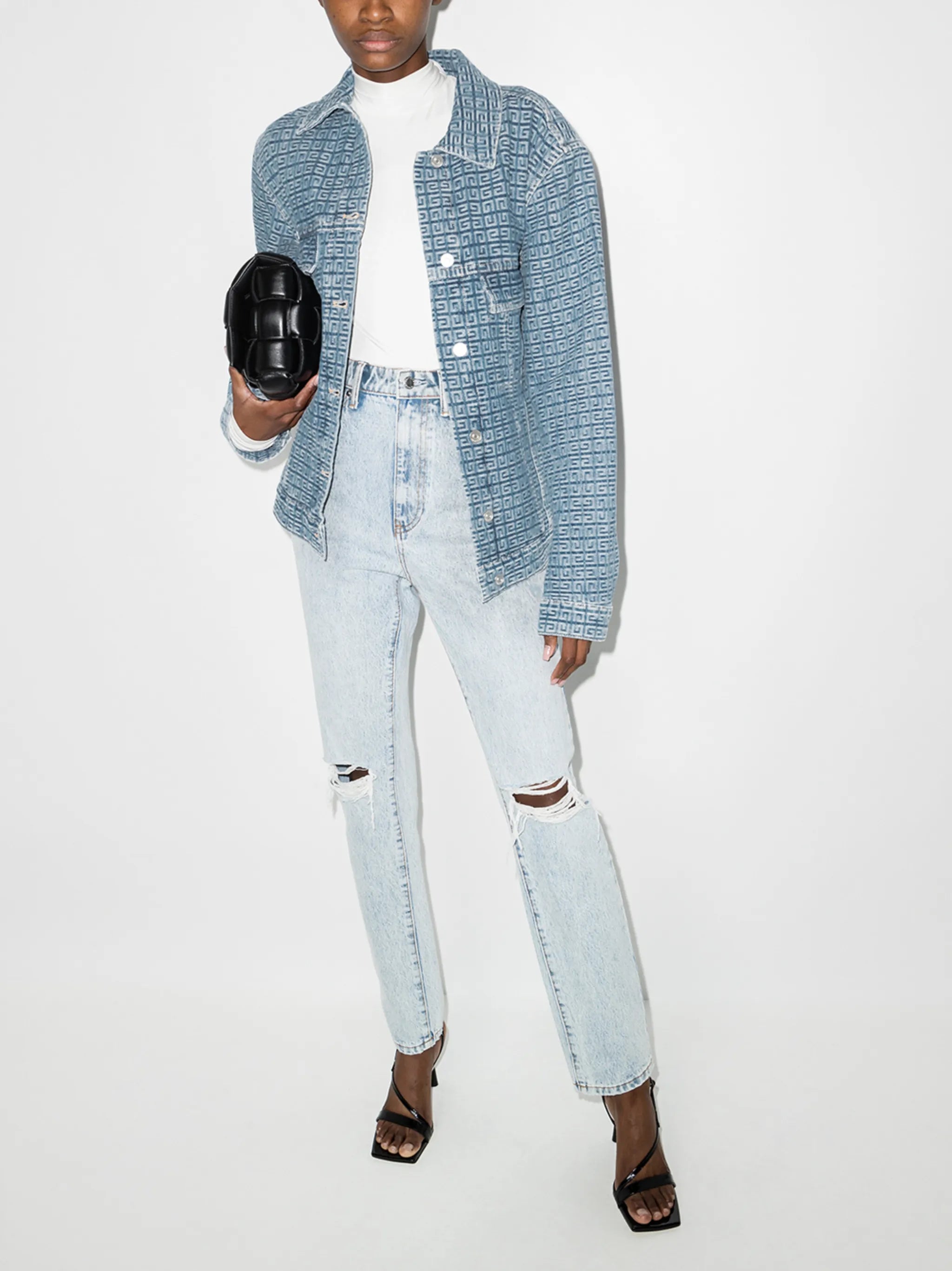 4G jacquard denim jacket