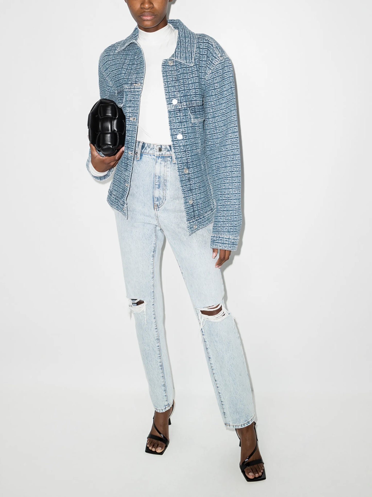 4G jacquard denim jacket