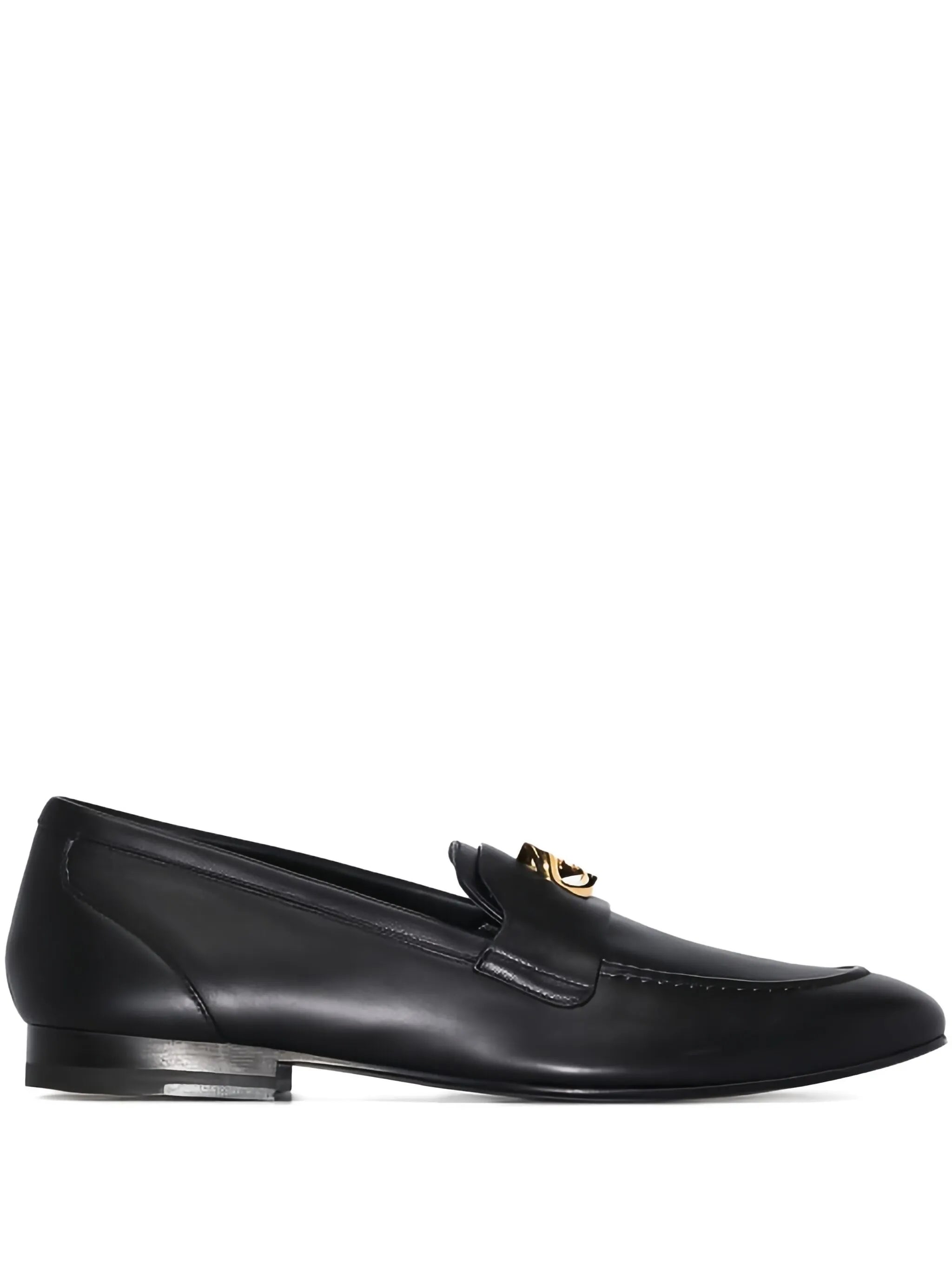 G Chain leather loafers