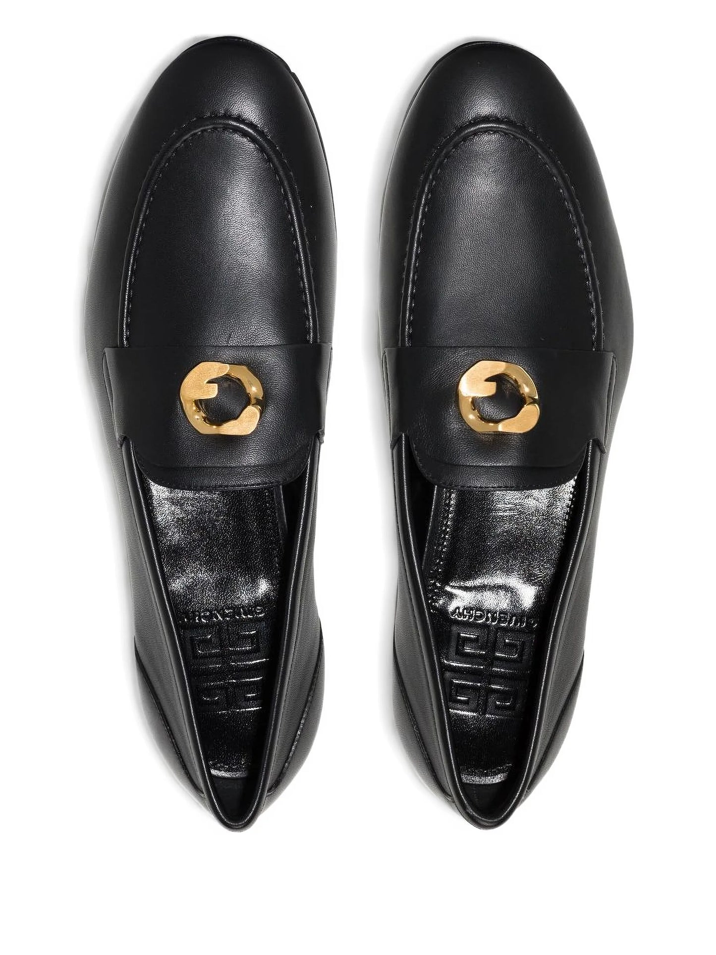 G Chain leather loafers