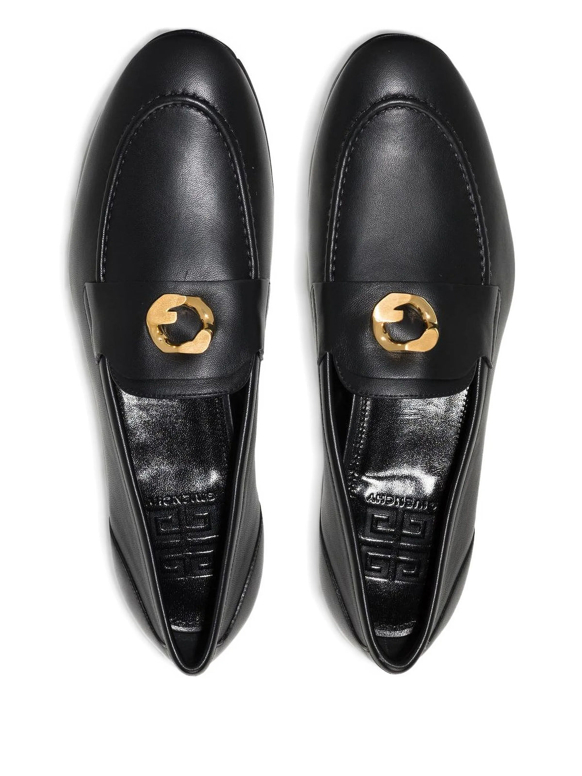 G Chain leather loafers