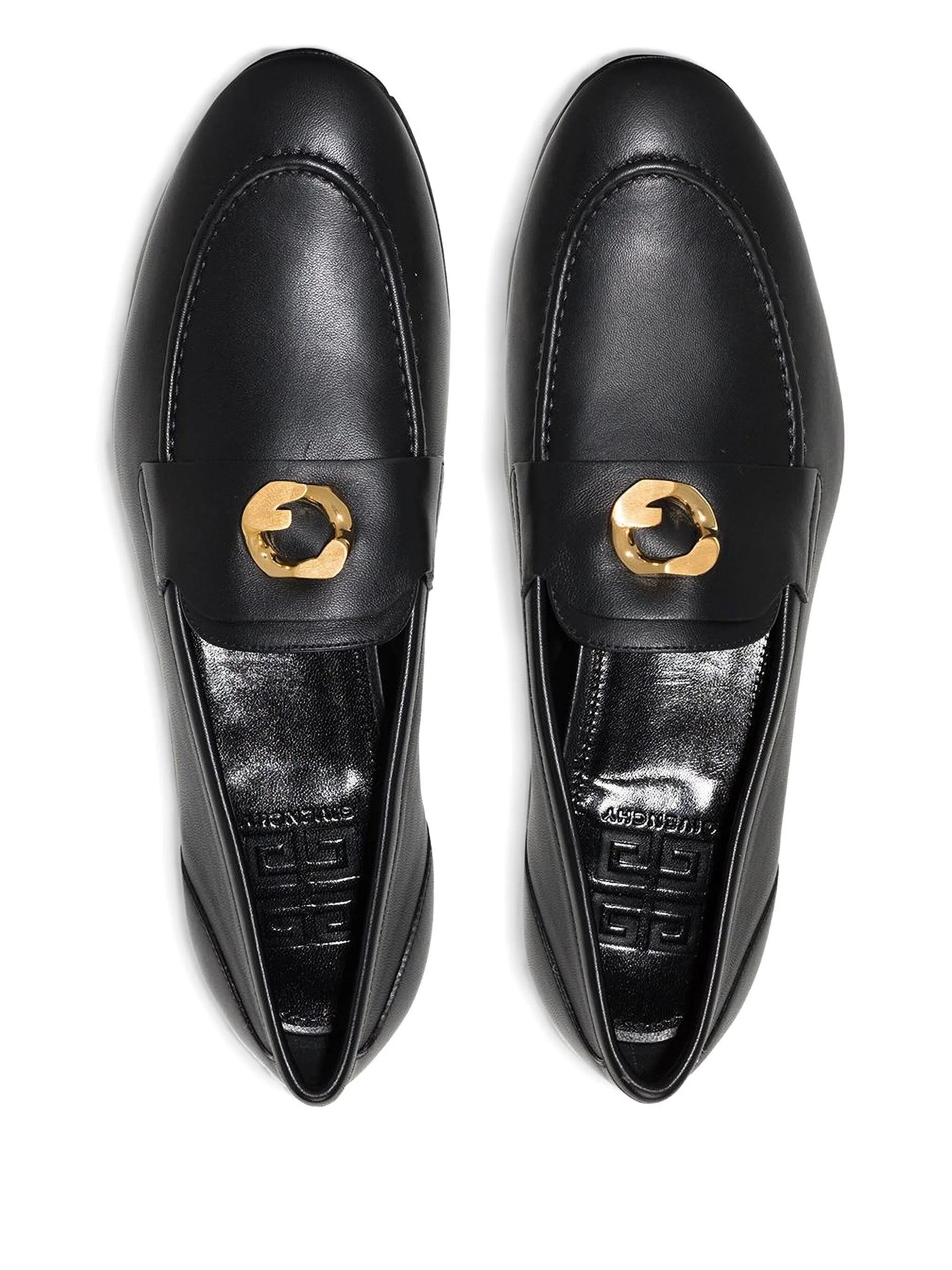 G Chain leather loafers