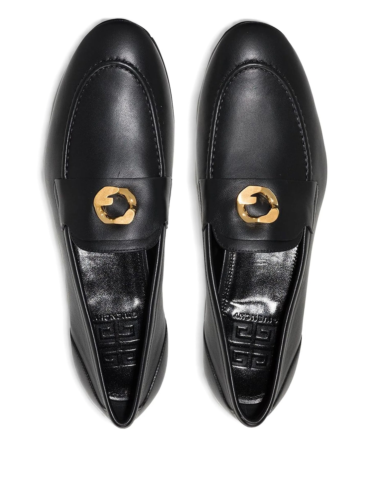 G Chain leather loafers