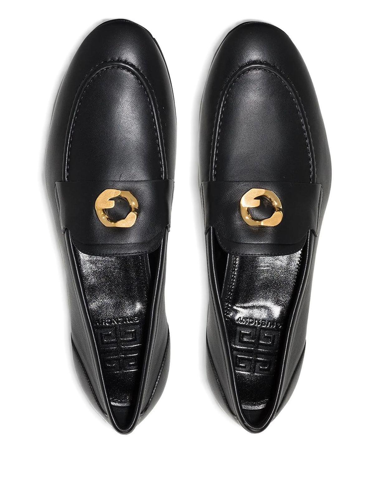 G Chain leather loafers