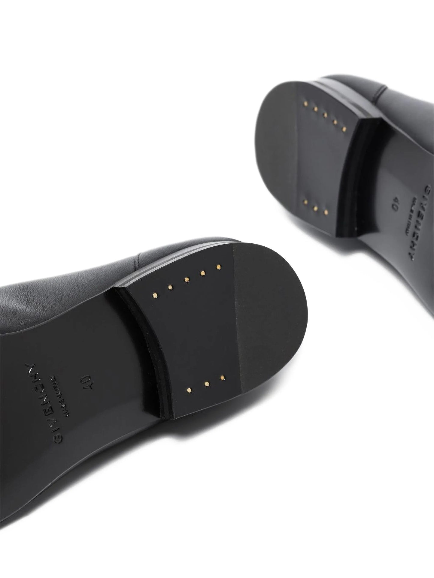 G Chain leather loafers