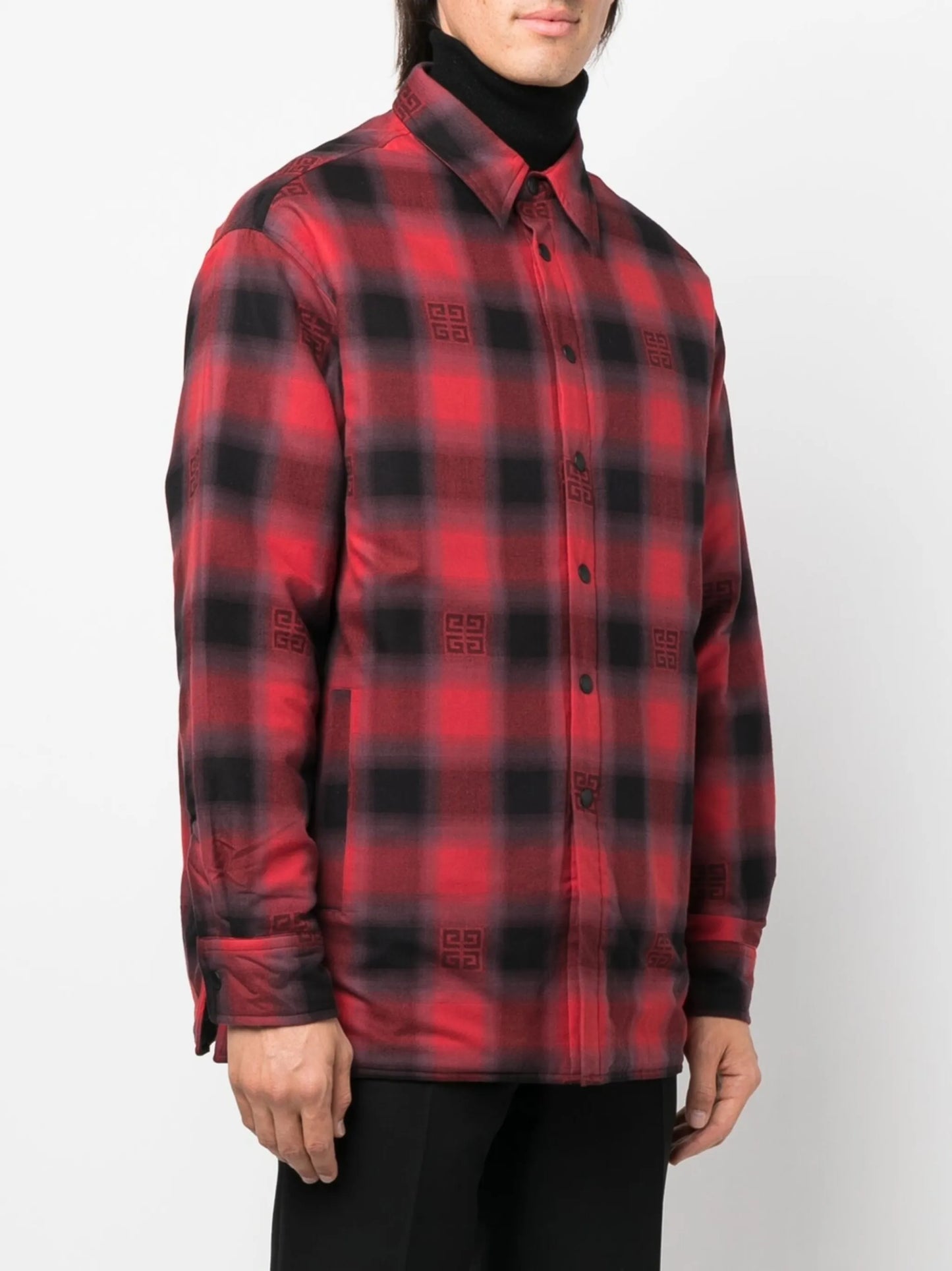4G check-print padded shirt