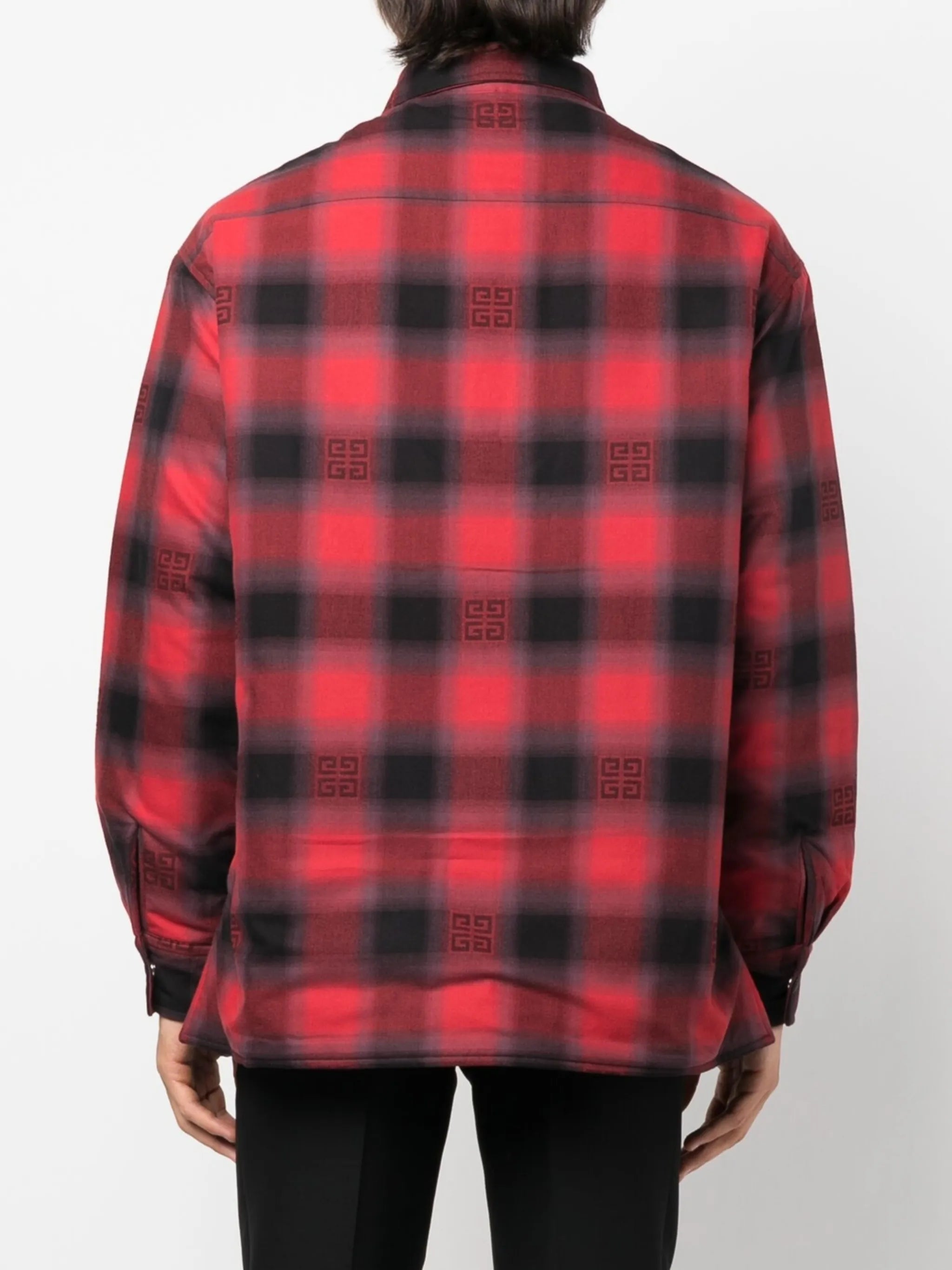 4G check-print padded shirt