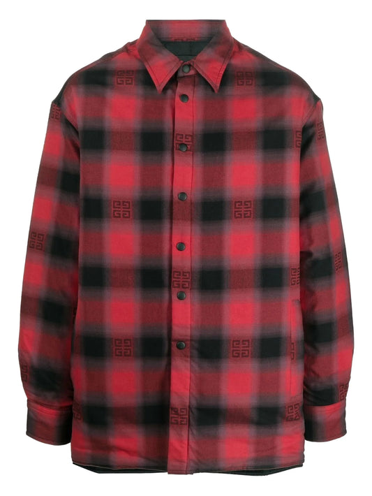4G check-print padded shirt