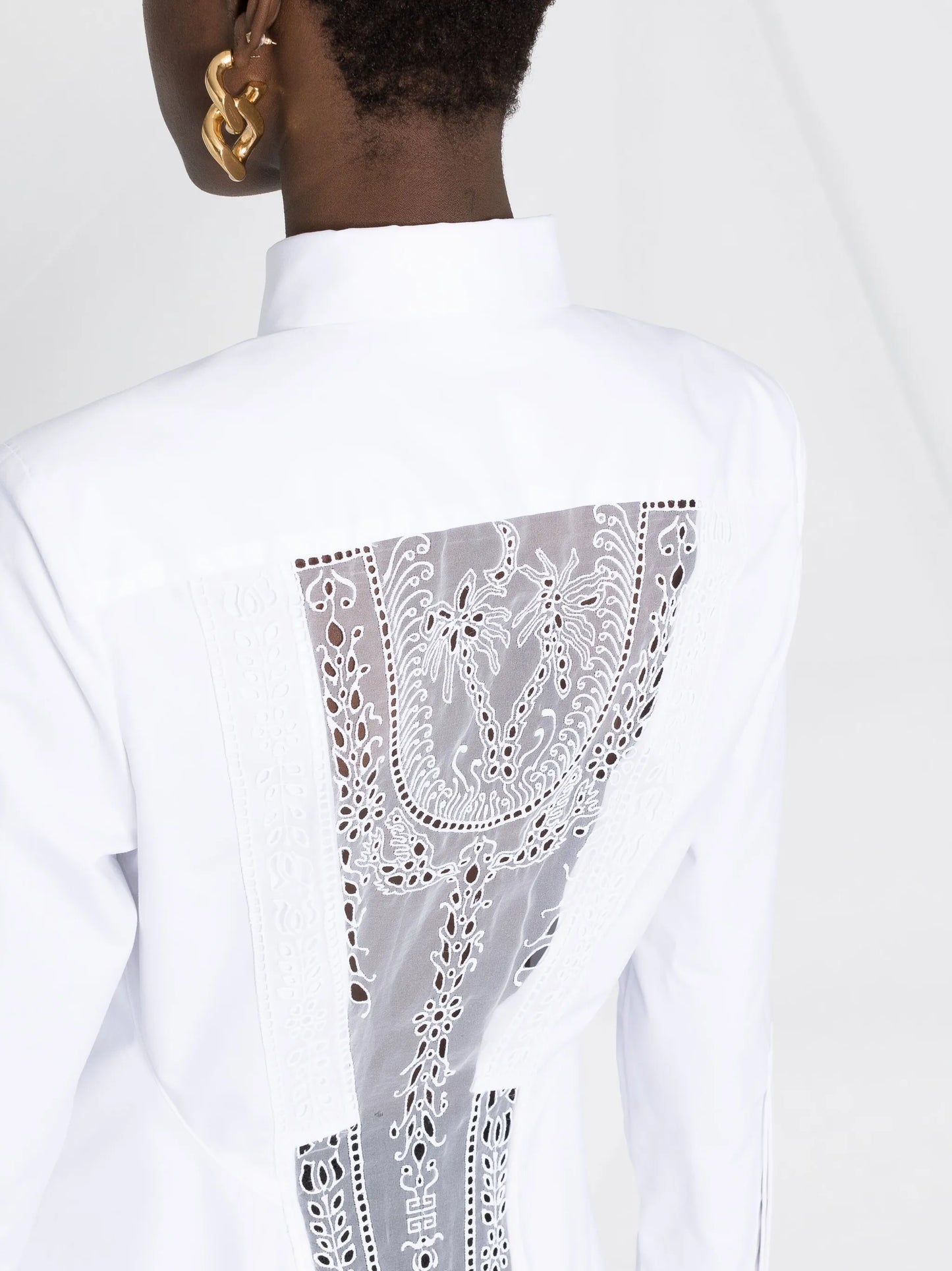 lace detail shirt dress