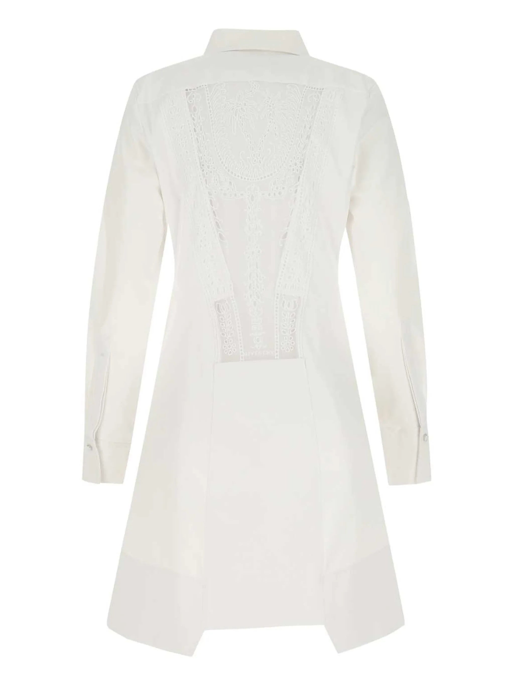 lace detail shirt dress