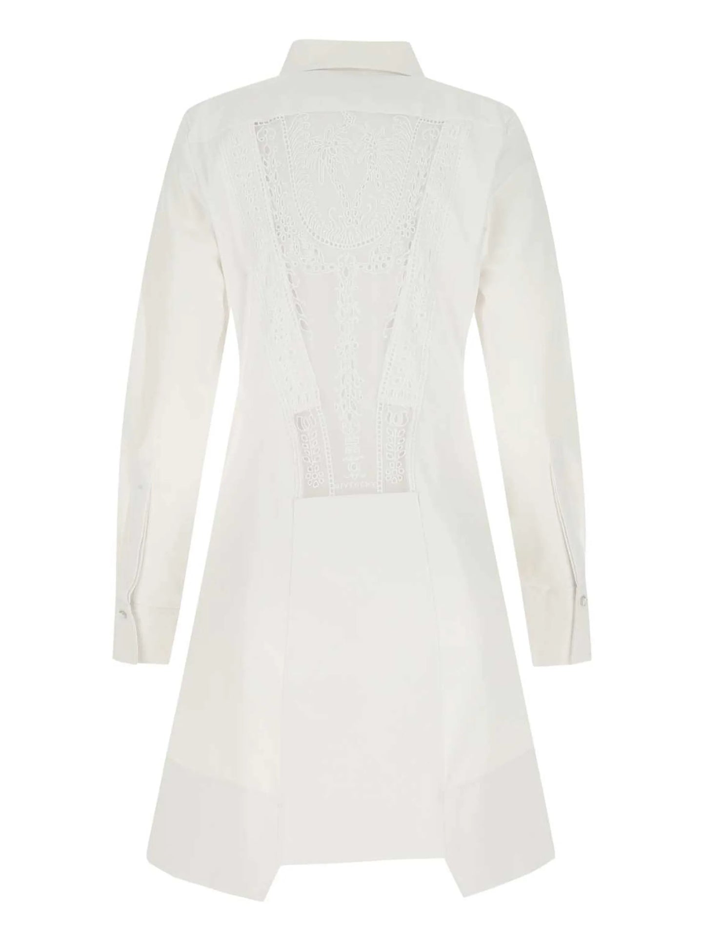 lace detail shirt dress