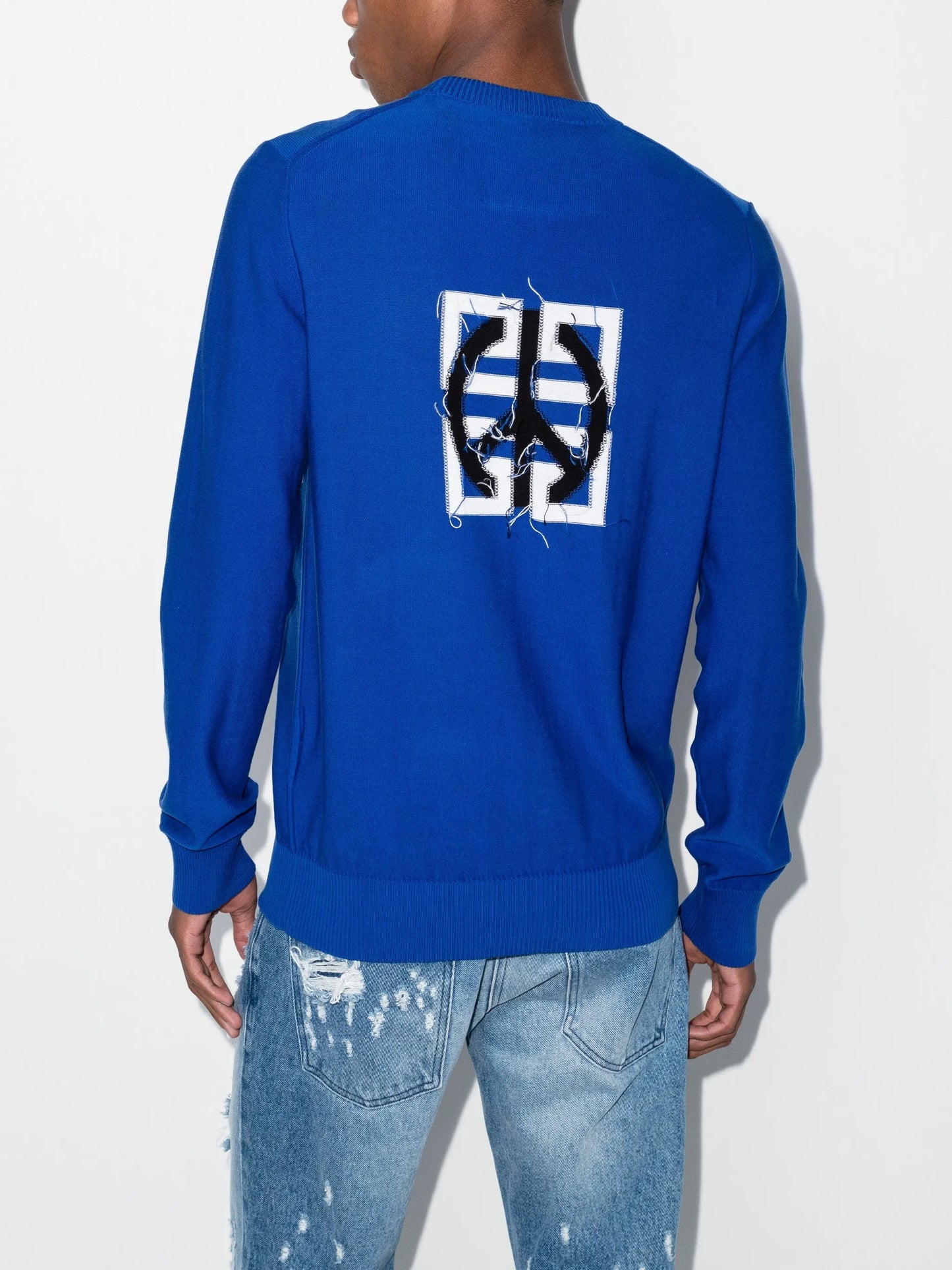 intarsia-knit logo jumper