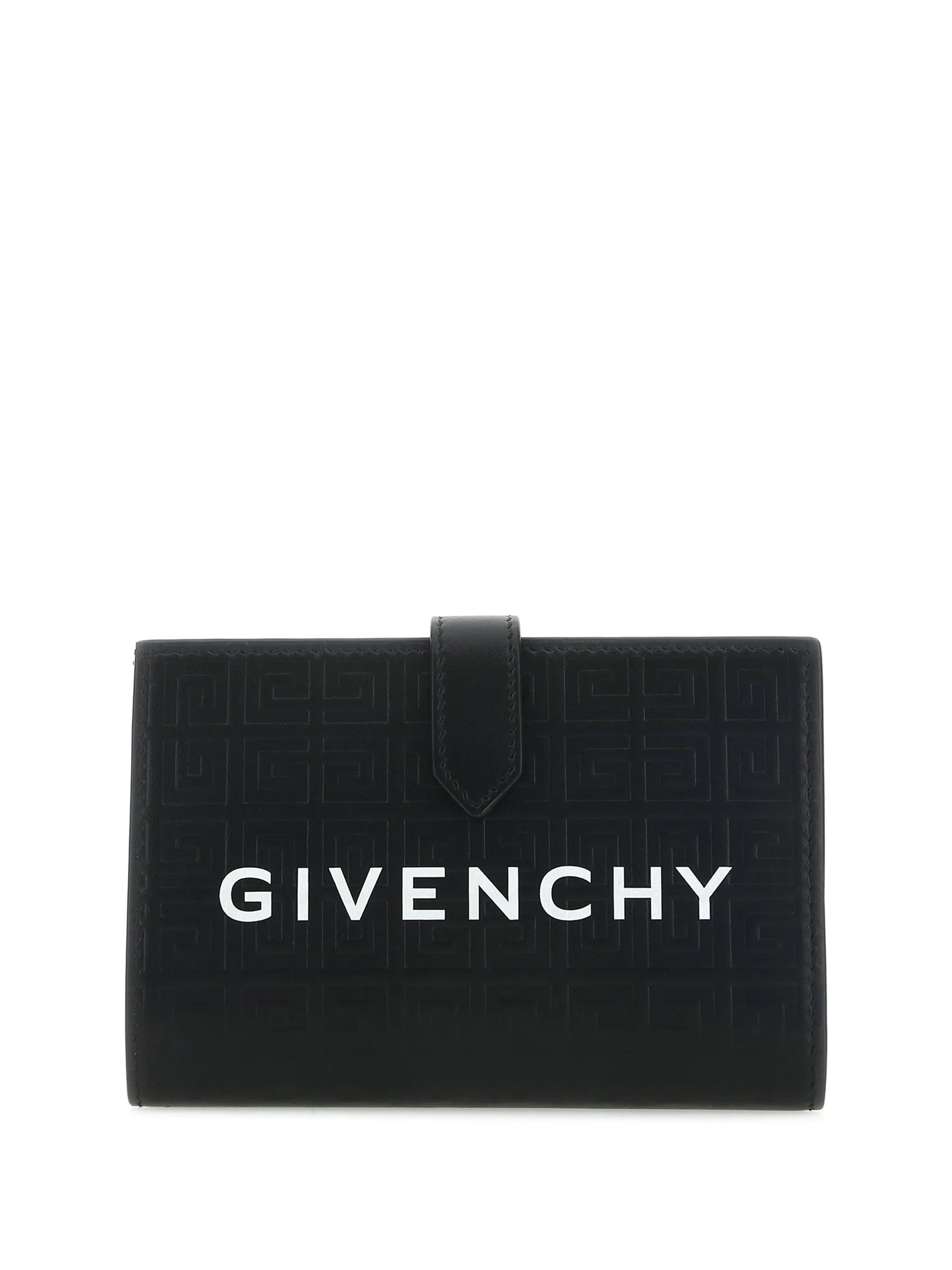logo-print embossed wallet