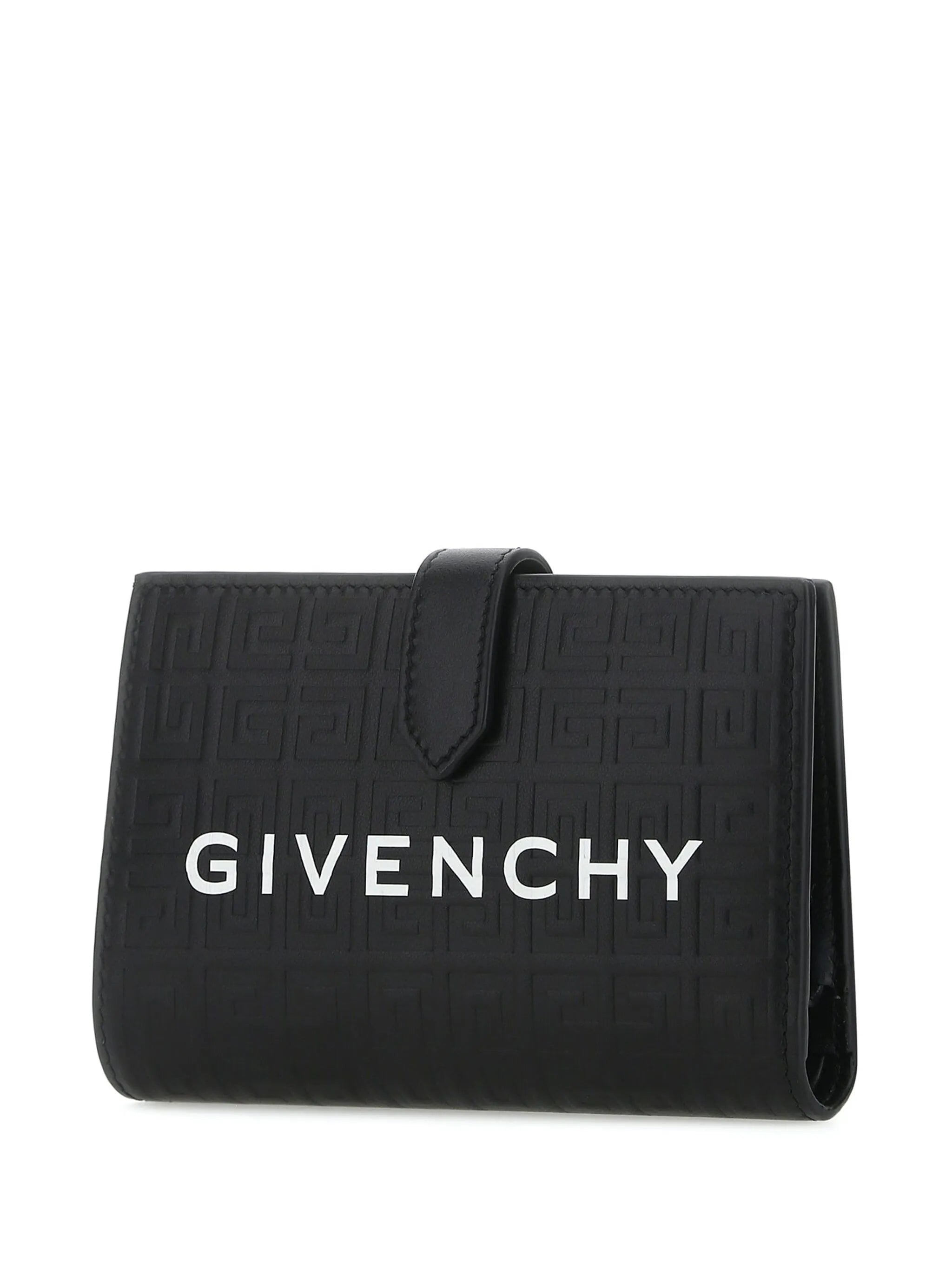 logo-print embossed wallet
