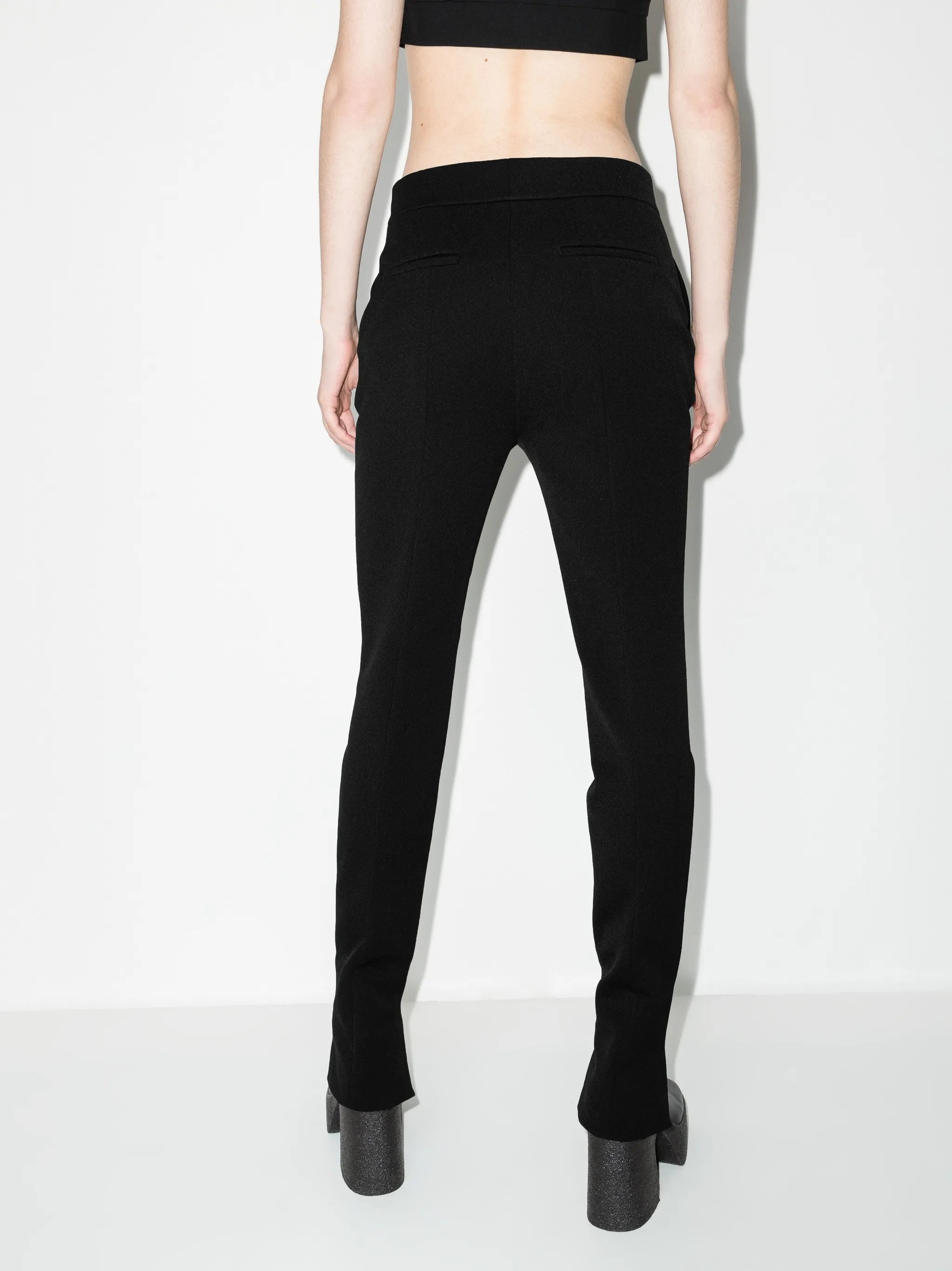mid-rise slim-fit trousers