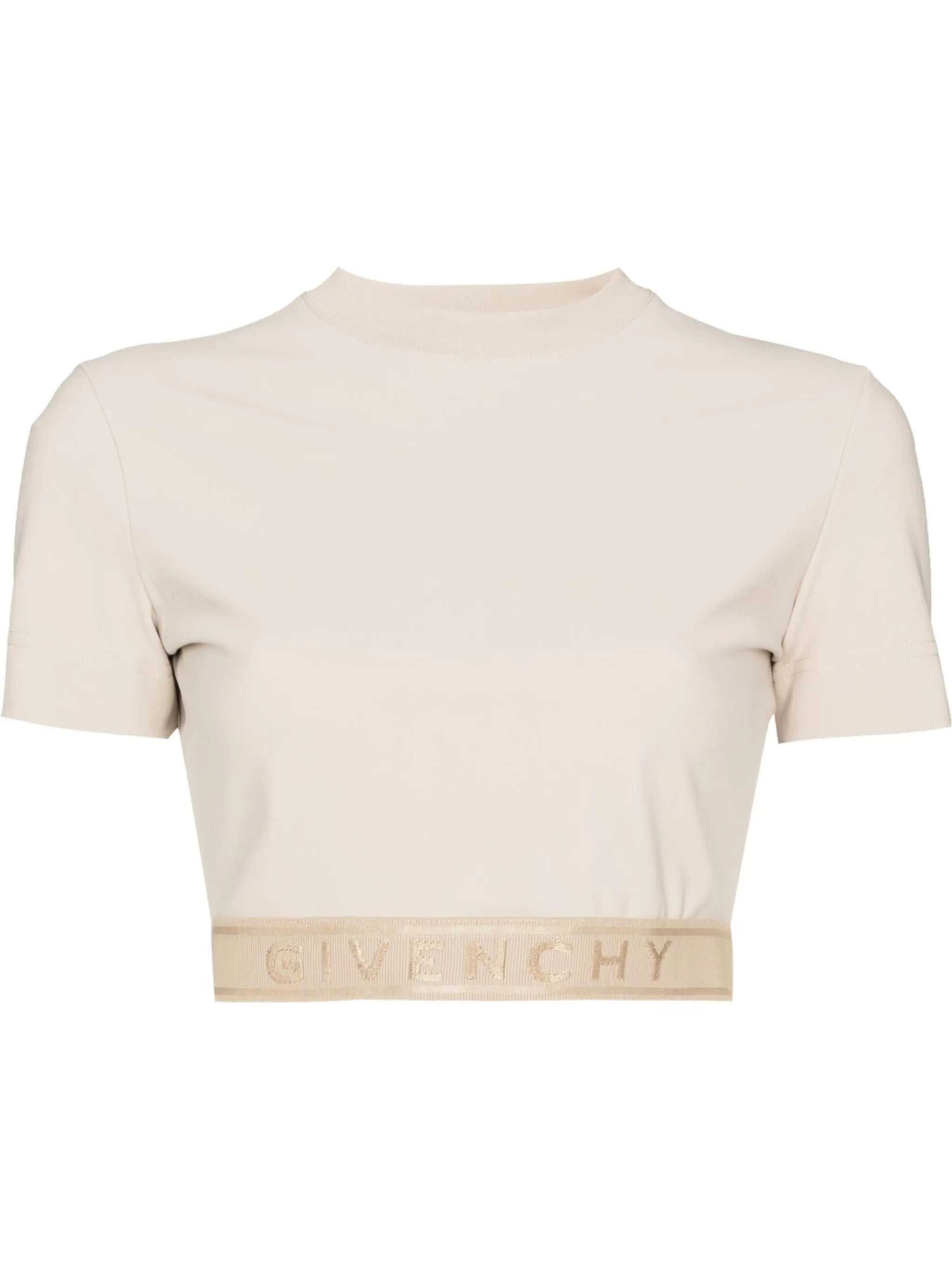 logo-waistband cropped T-shirt