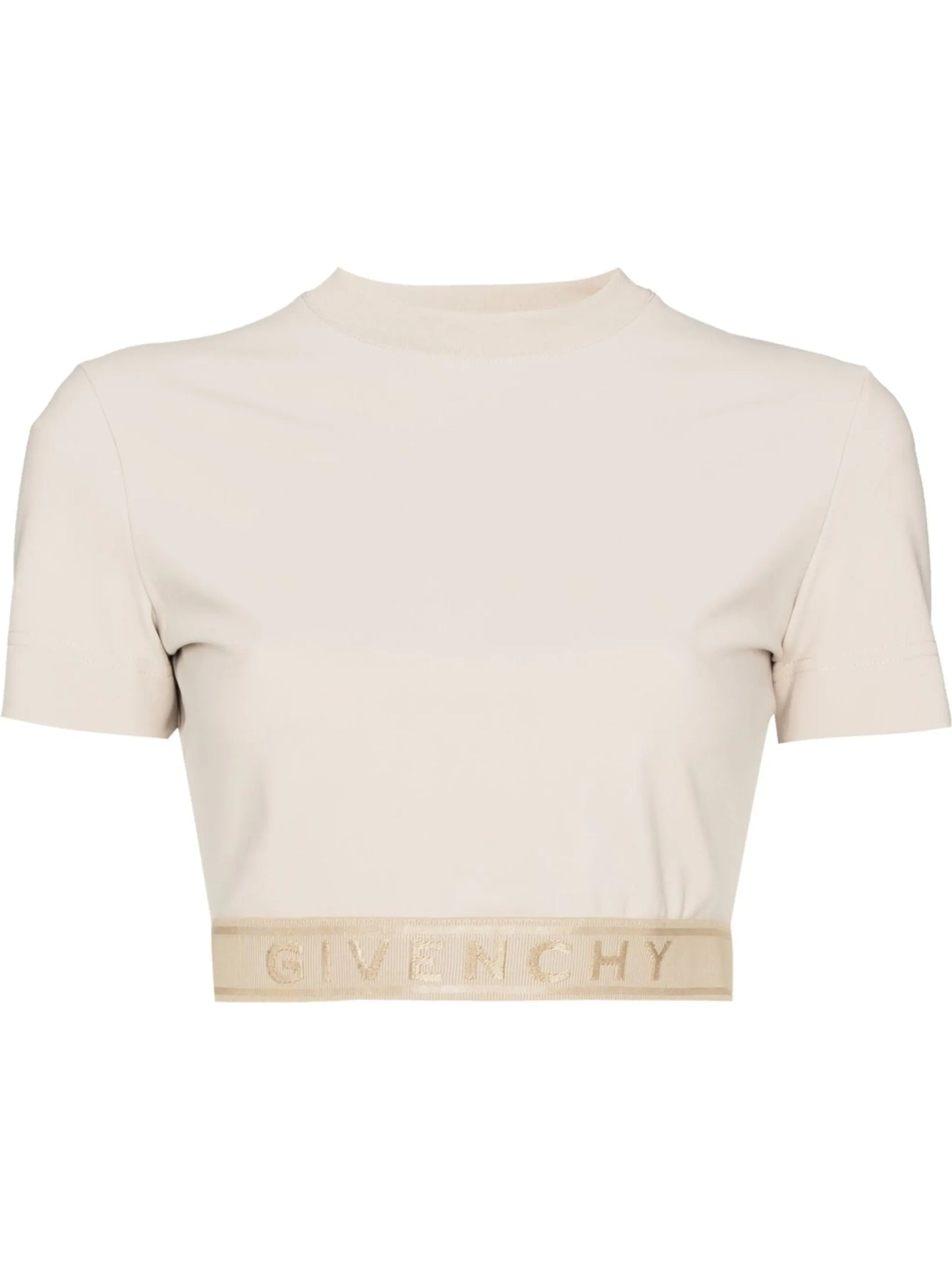 logo-waistband cropped T-shirt