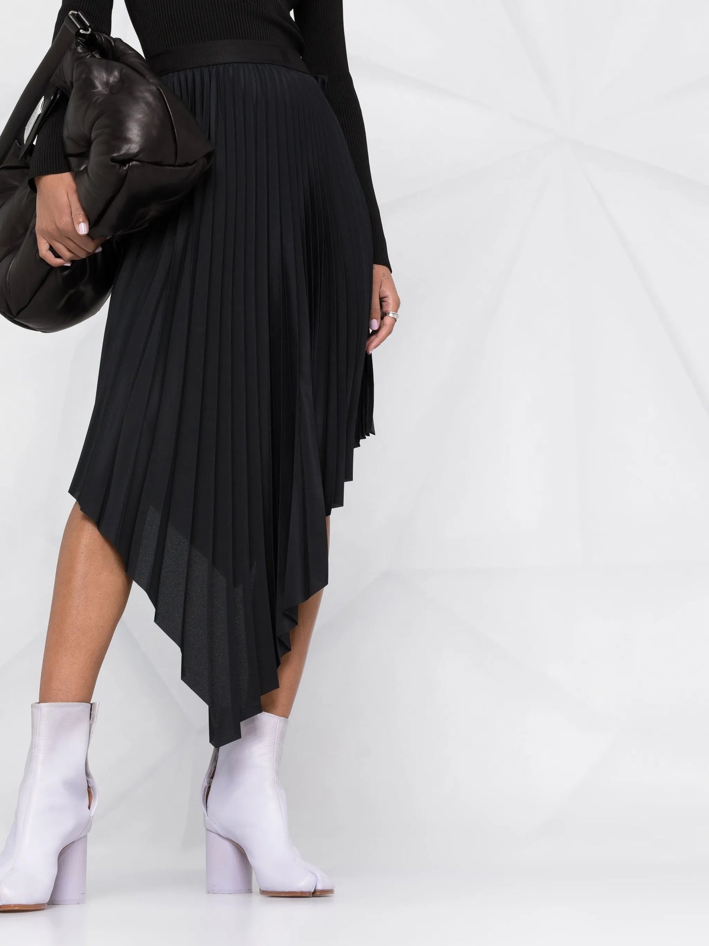 asymmetric pleated skirt