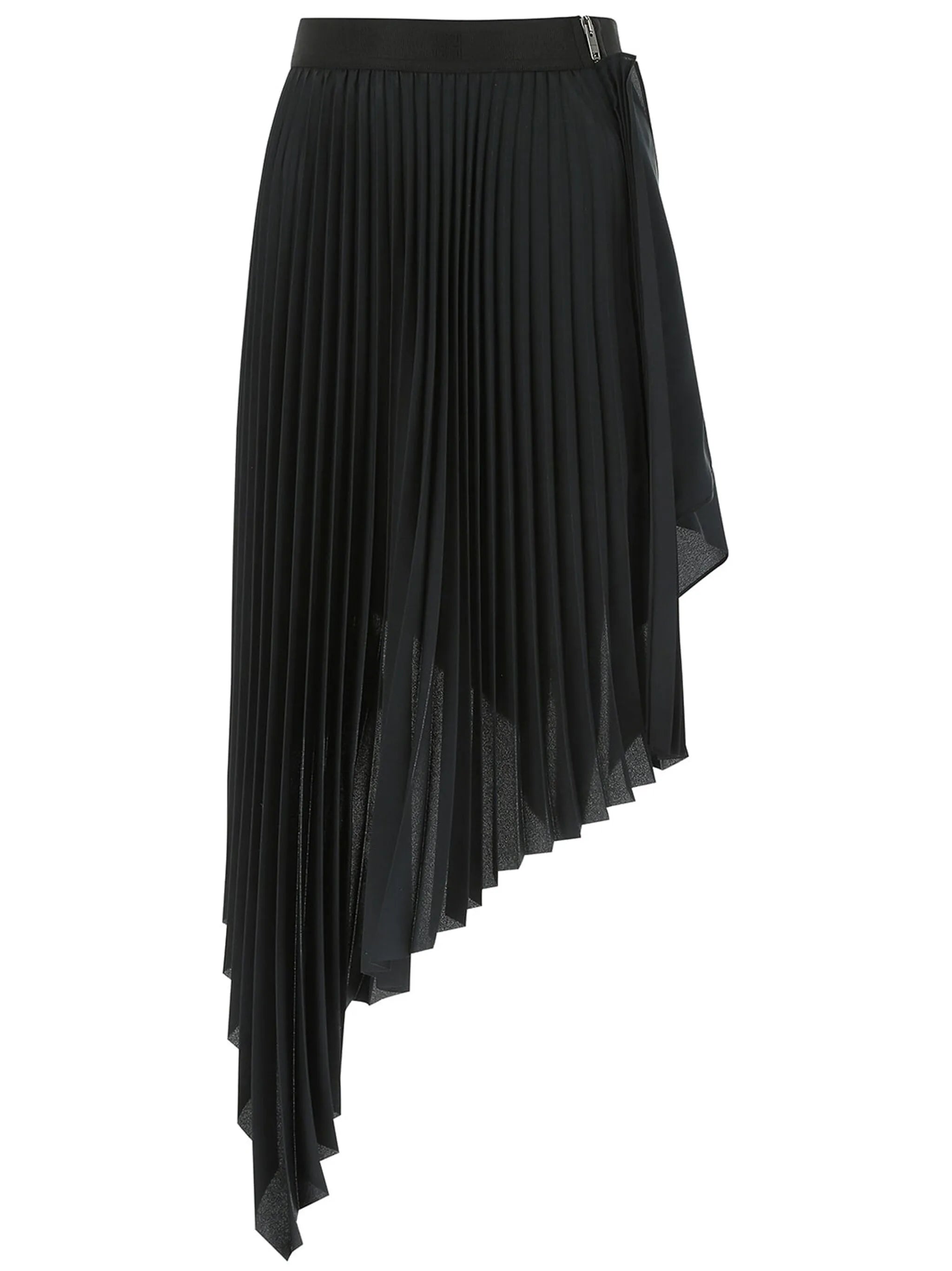 asymmetric pleated skirt
