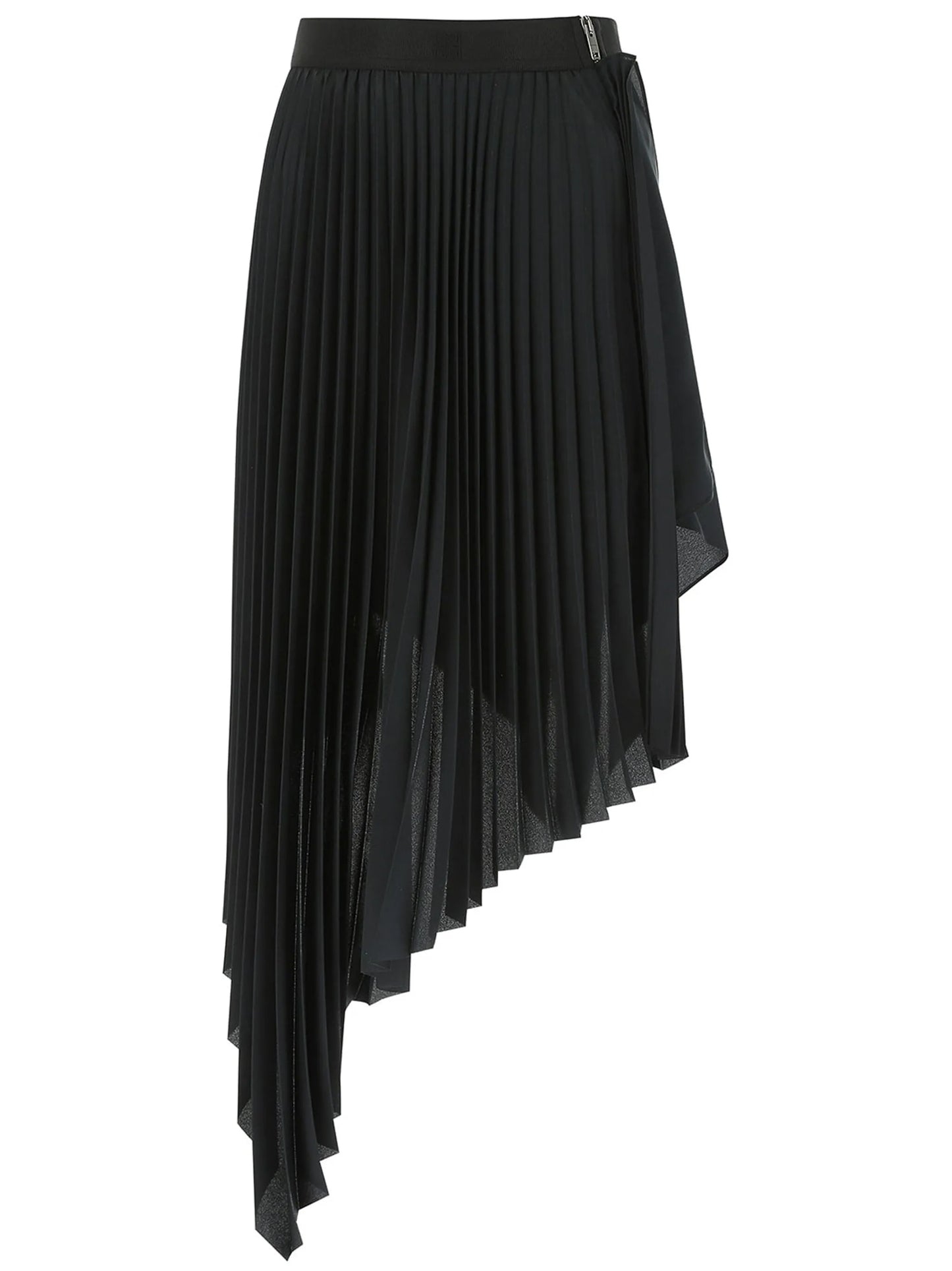 asymmetric pleated skirt