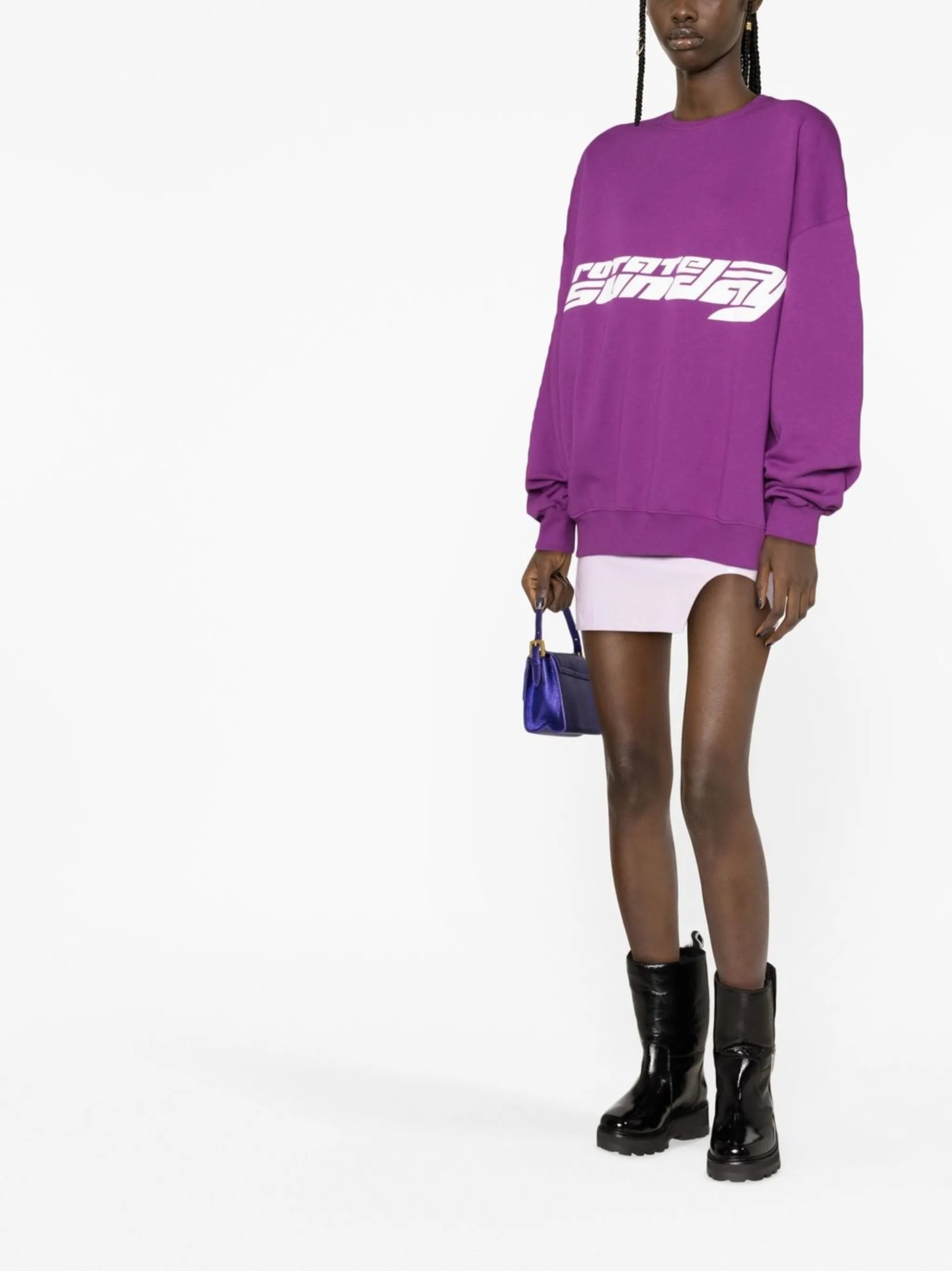 logo-print crew-neck jumper