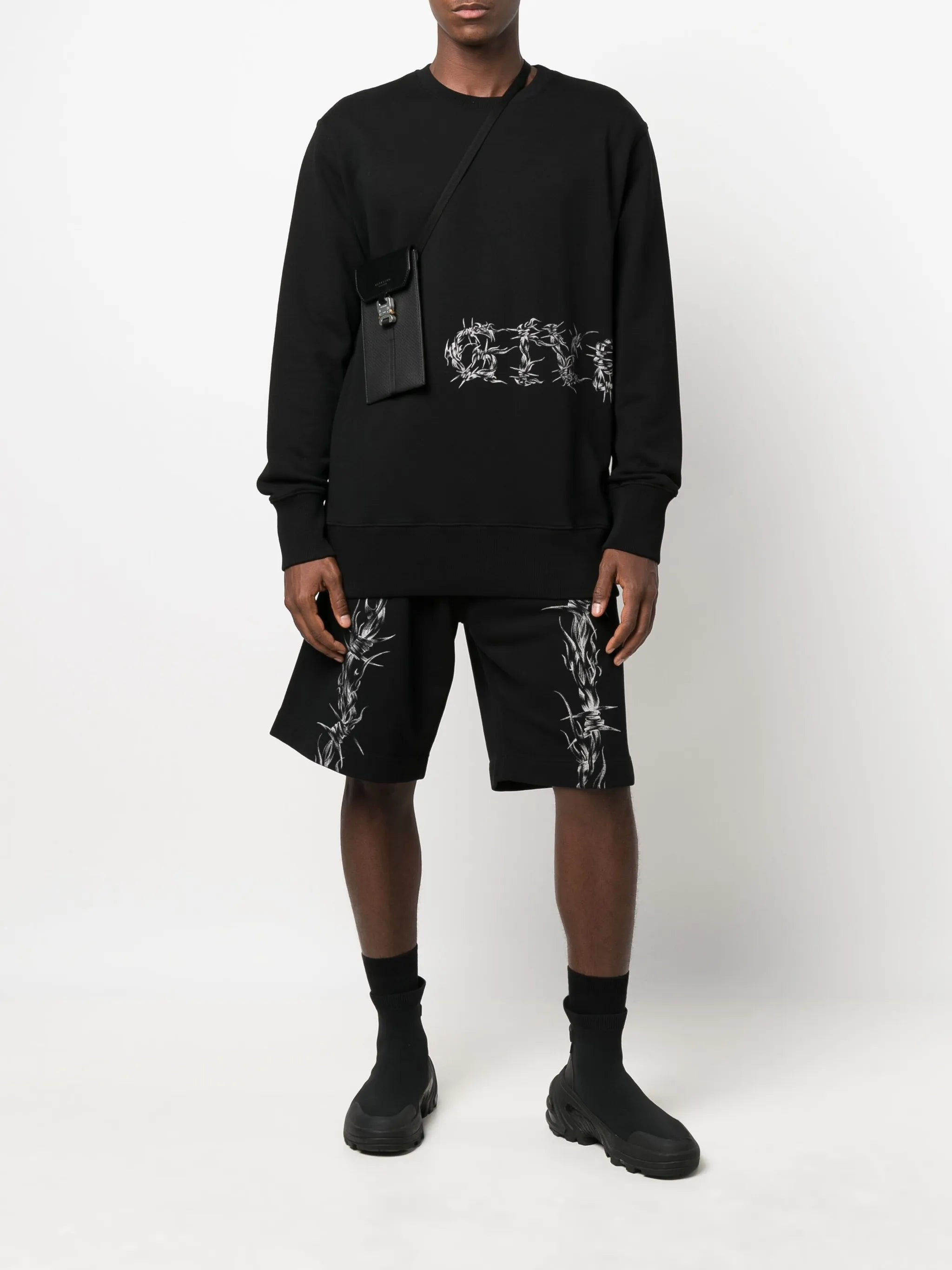 barbed-wire print jumper