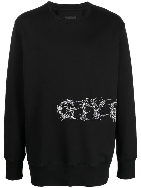 barbed-wire print jumper